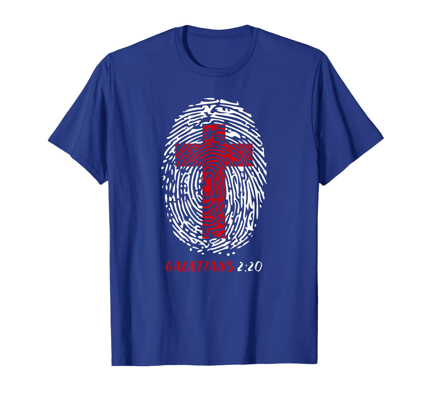 Galatians 2:20 - My Identity in Christ Cross in Thumbprint T-Shirt