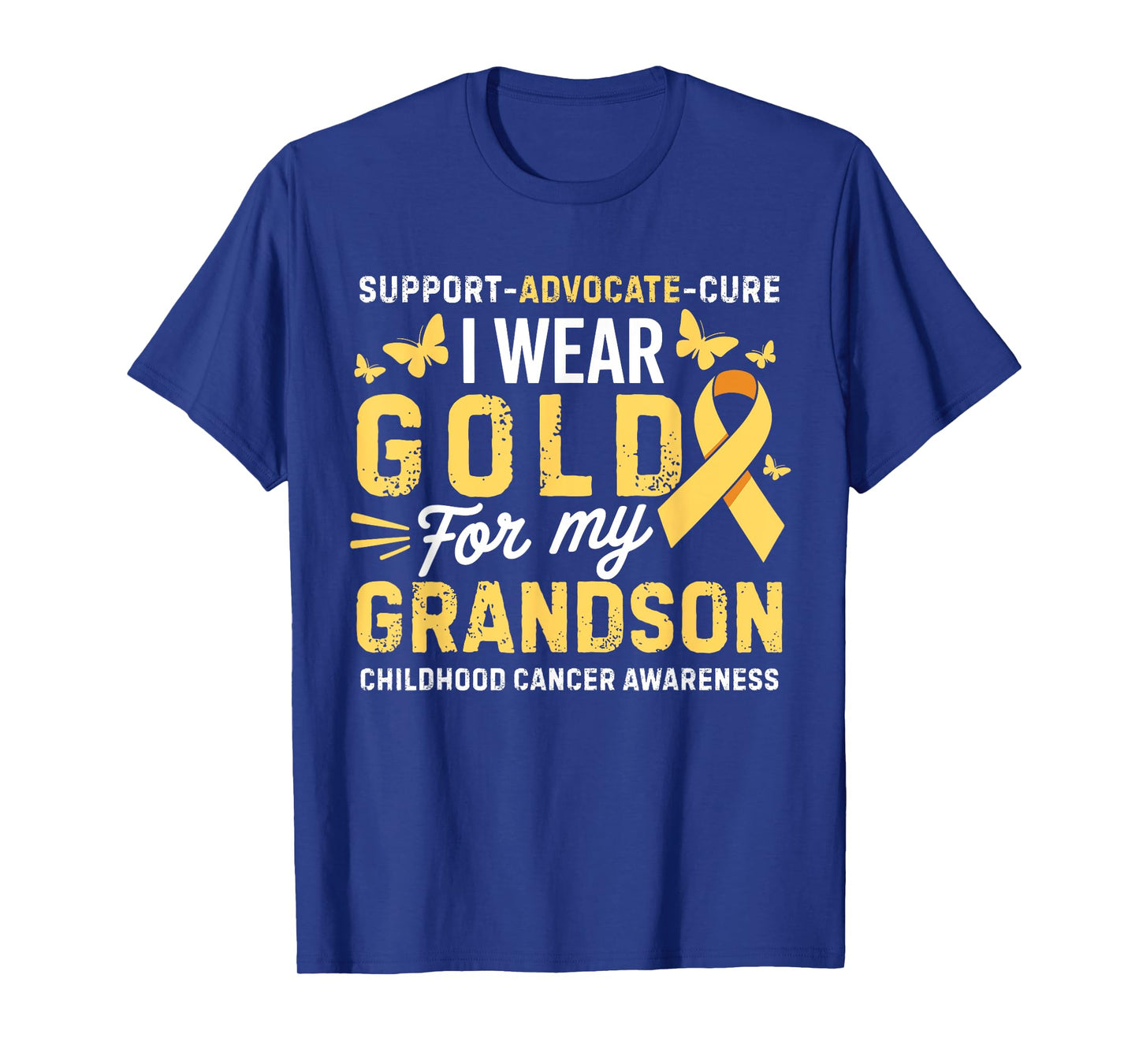 I Wear Gold for My Grandson Childhood Cancer Awareness T-Shirt