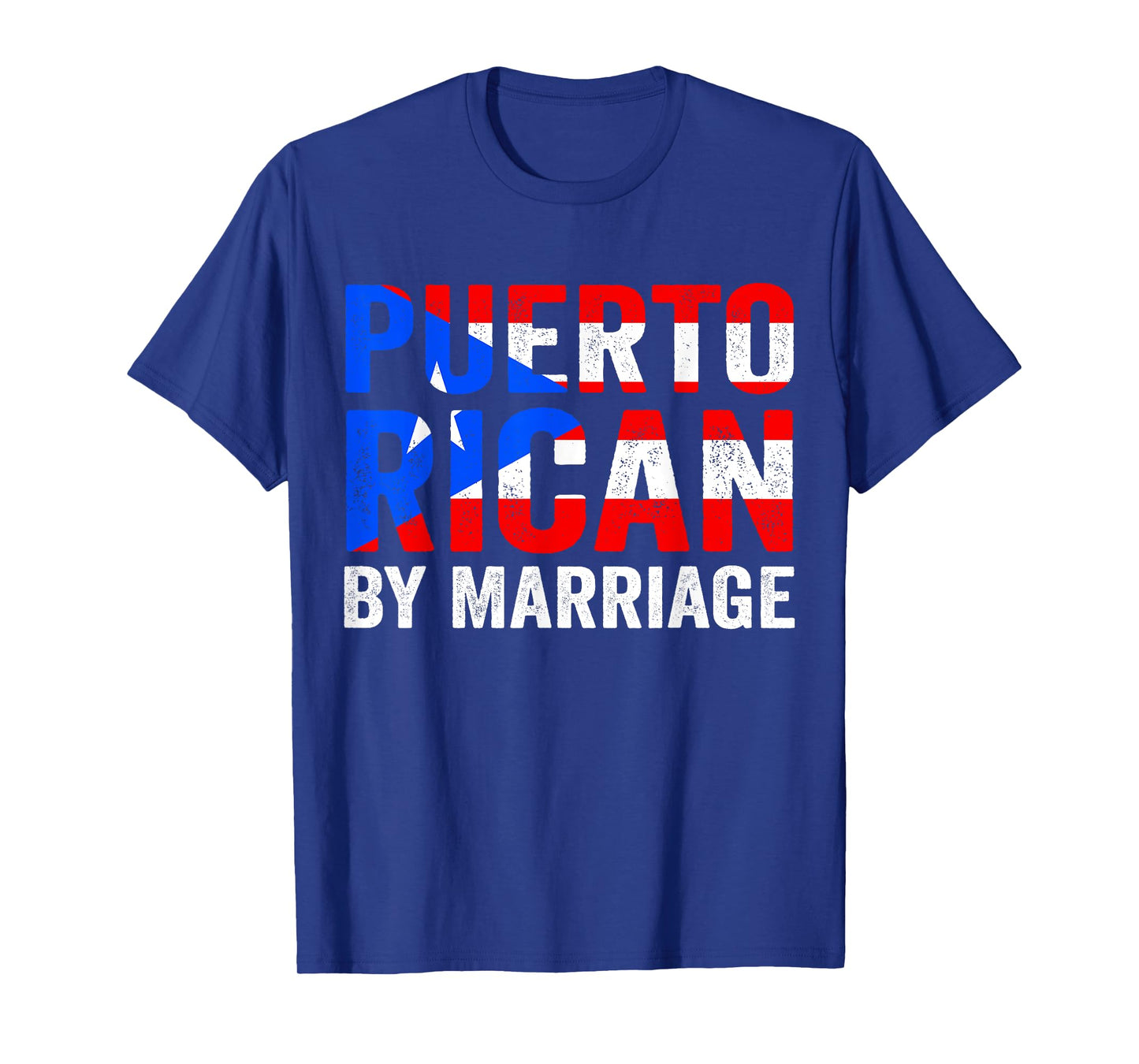 Puerto Rican By Marriage Puerto Rico Flag Funny Husband Wife T-Shirt
