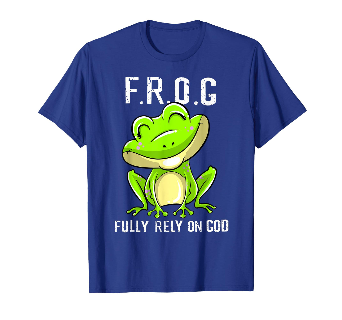 Cool F.R.O.G. Fully Rely On God | Funny Christian Faith Gift T-Shirt