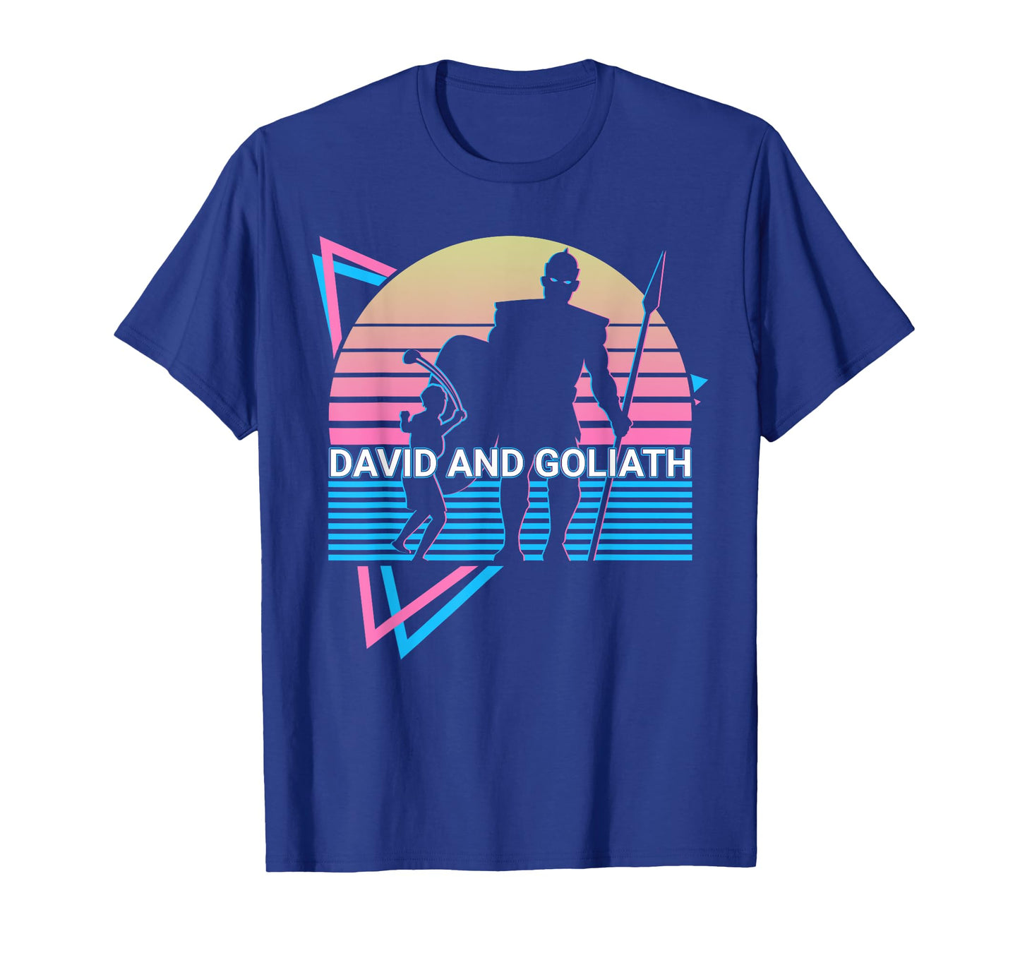 David And Goliath Christian Christianity Retro T-Shirt