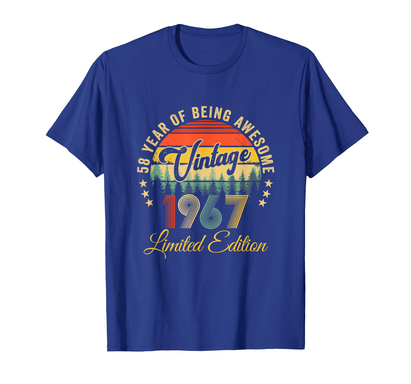 Vintage 1967 Limited Edition 58 Year Old 58Th Birthday T-Shirt