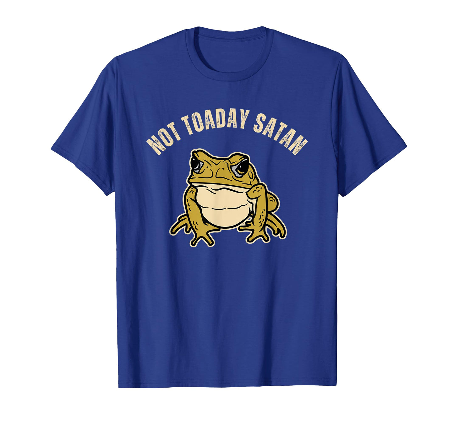 Frog Lovers Christian Funny Toad Pun Not Toaday Satan T-Shirt