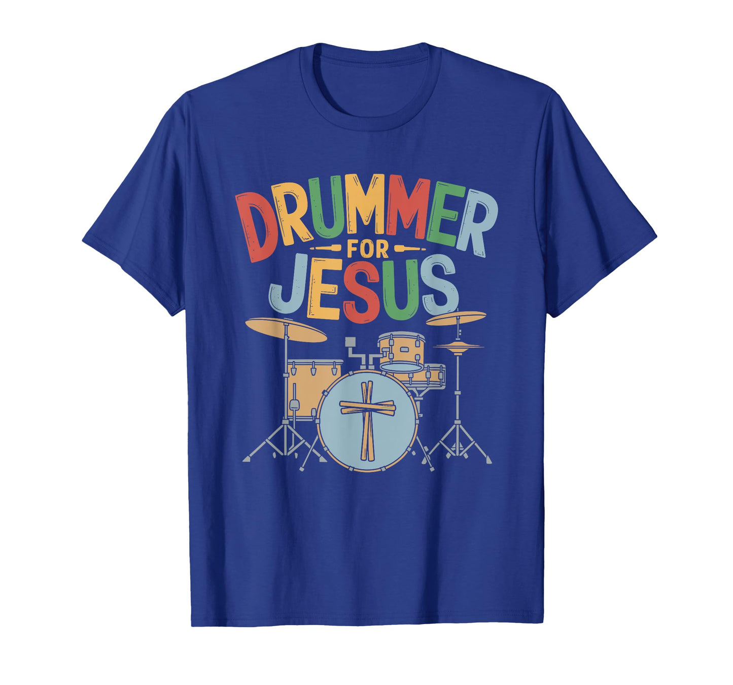 Drummer For Jesus, Drums Percussionist And Drummer Drumming T-Shirt