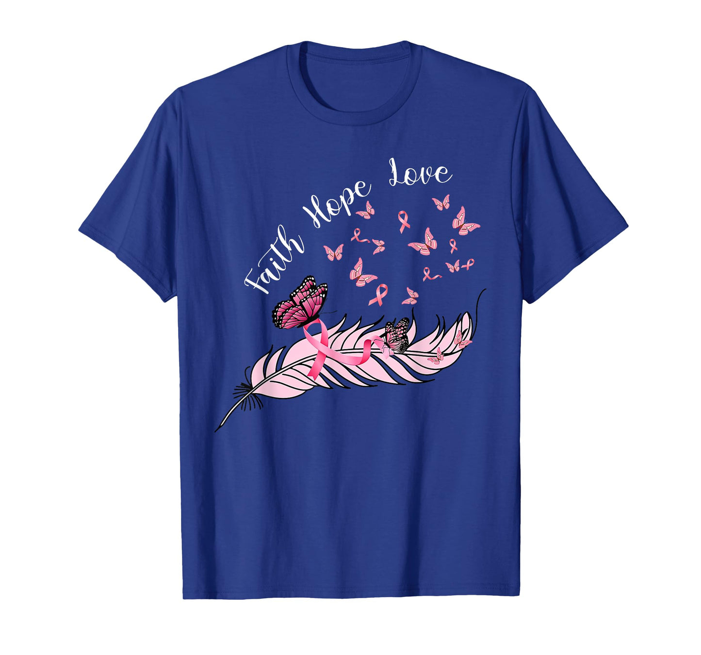 Faith Hope Love Feathers Butterfly Jesus Religious Christian T-Shirt