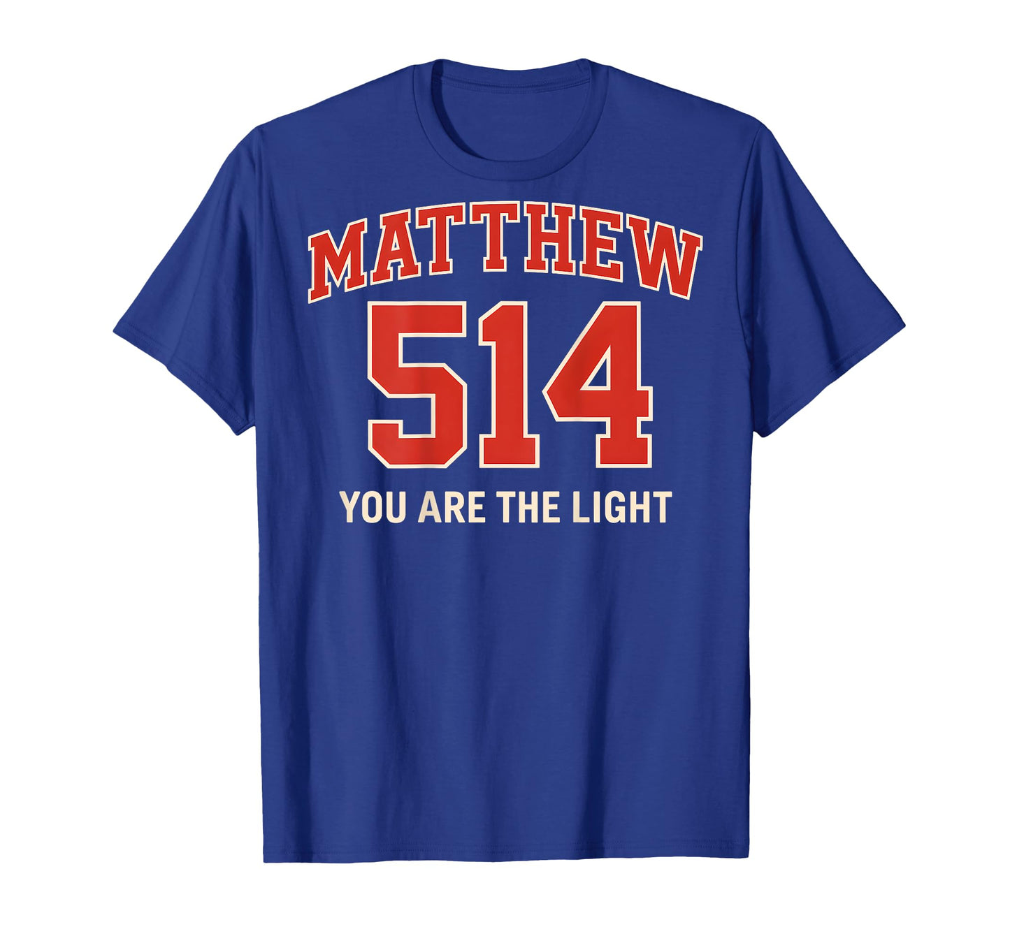 (ON BACK) Matthew 5 14 Christian Bible Verse Faith Based T-Shirt