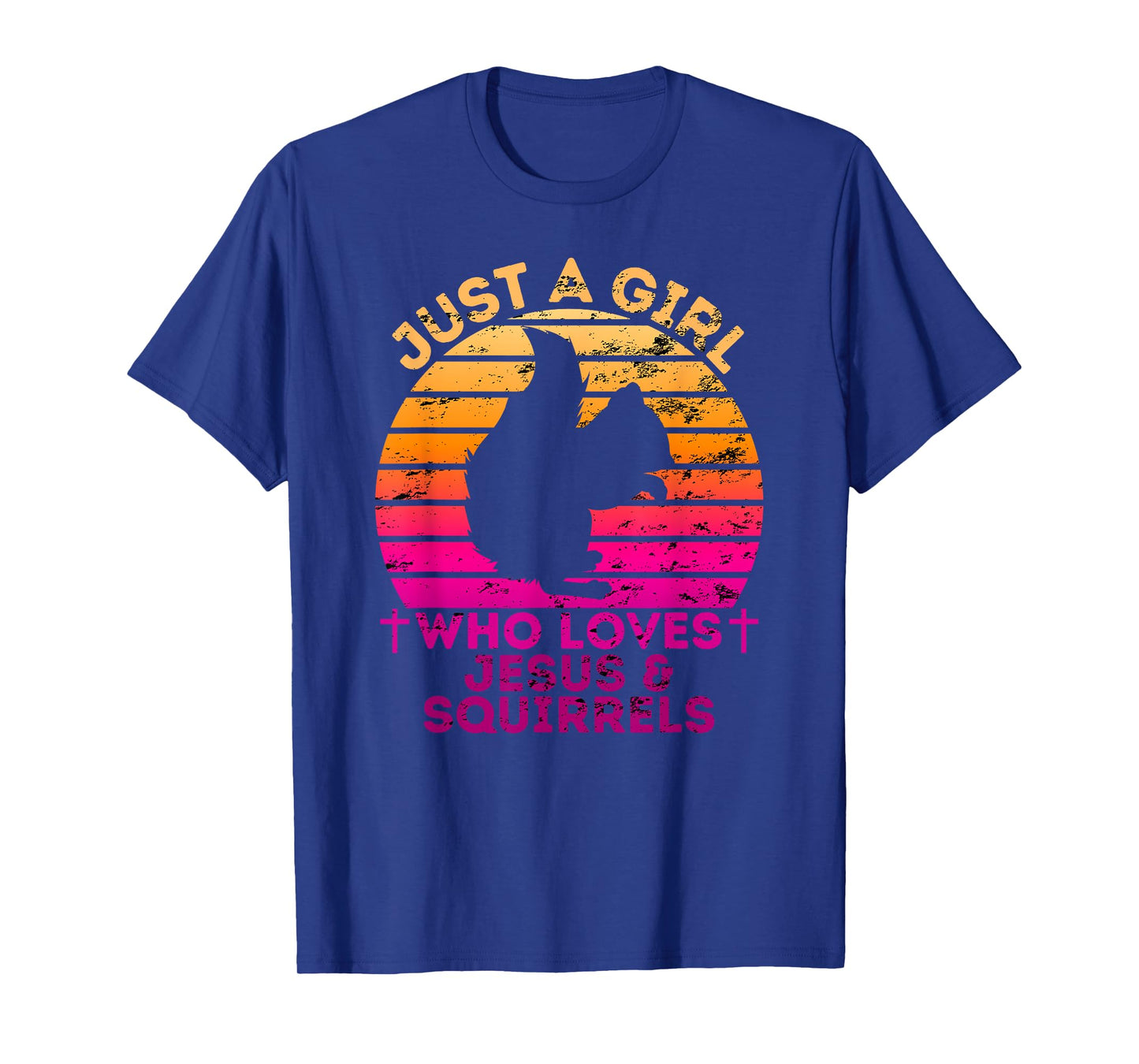 Just A Girl Who Loves Jesus And Squirrels Christian Woman T-Shirt