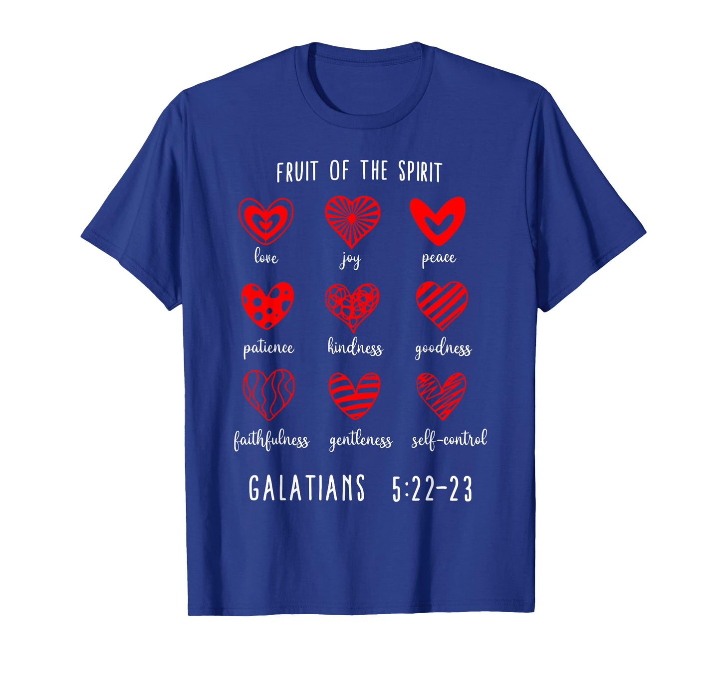 Christian Valentines Fruit Of The Spirit Bible Verse Hearts T-Shirt