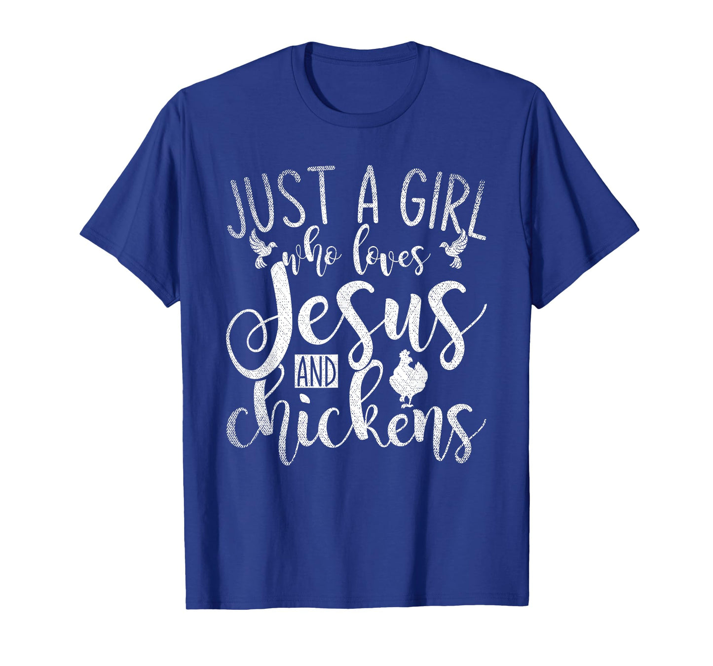 Funny Christian Farmer Women Girls Farm Chicken Faith Jesus T-Shirt