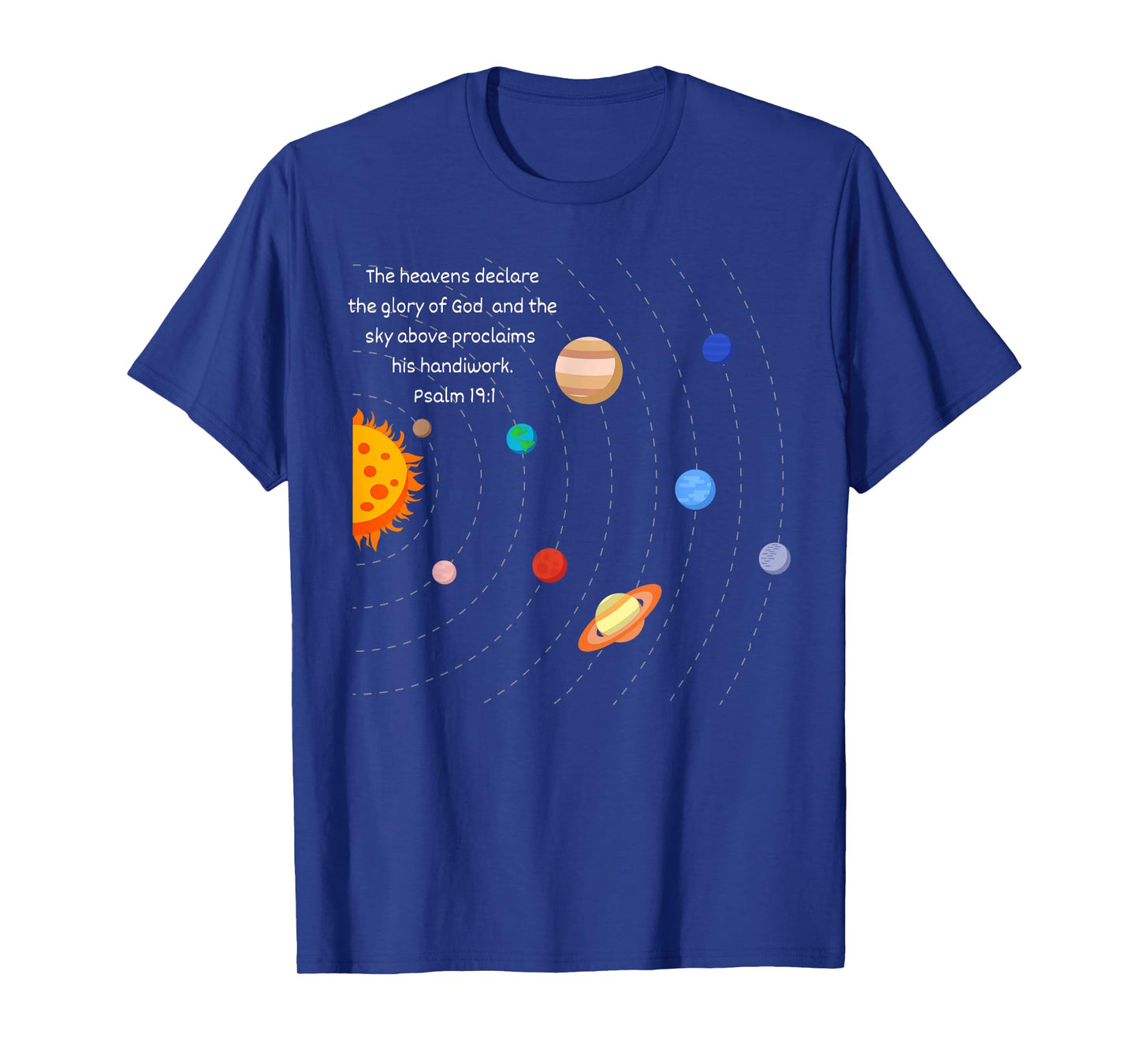 Astronaut Space Planets Solar System Christian Faith Jesus T-Shirt