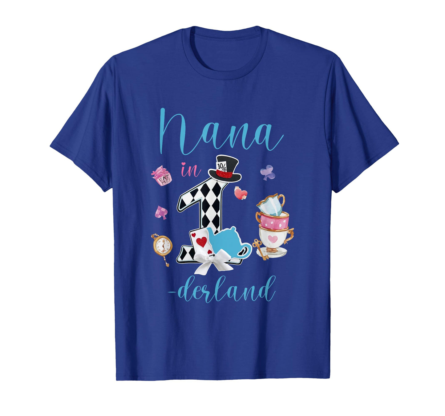 Nana In Onederland 1st Birthday Girl Family Tea Party T-Shirt