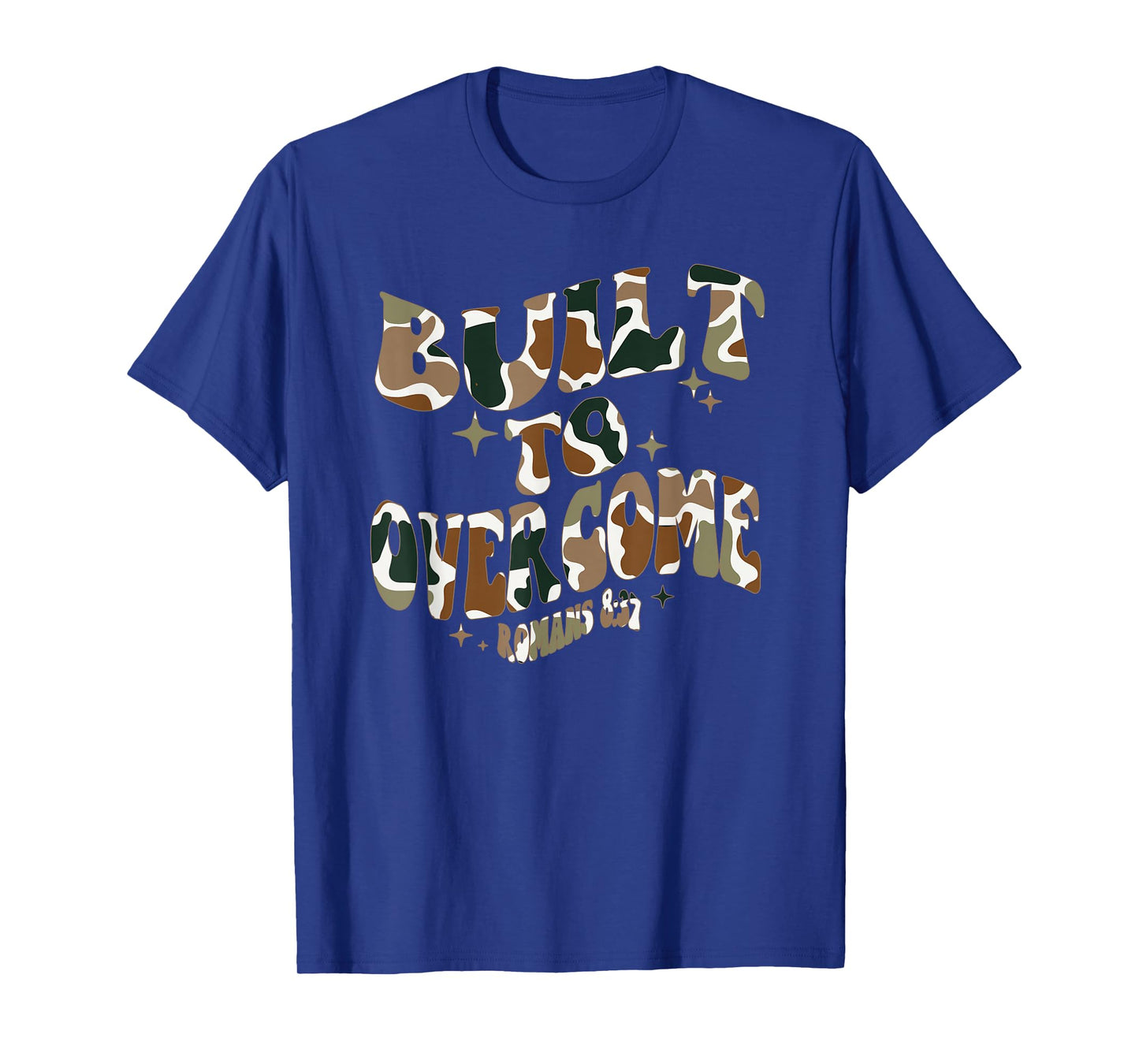 Built to Overcome Camo Christian Scripture Faith Workout Gym T-Shirt