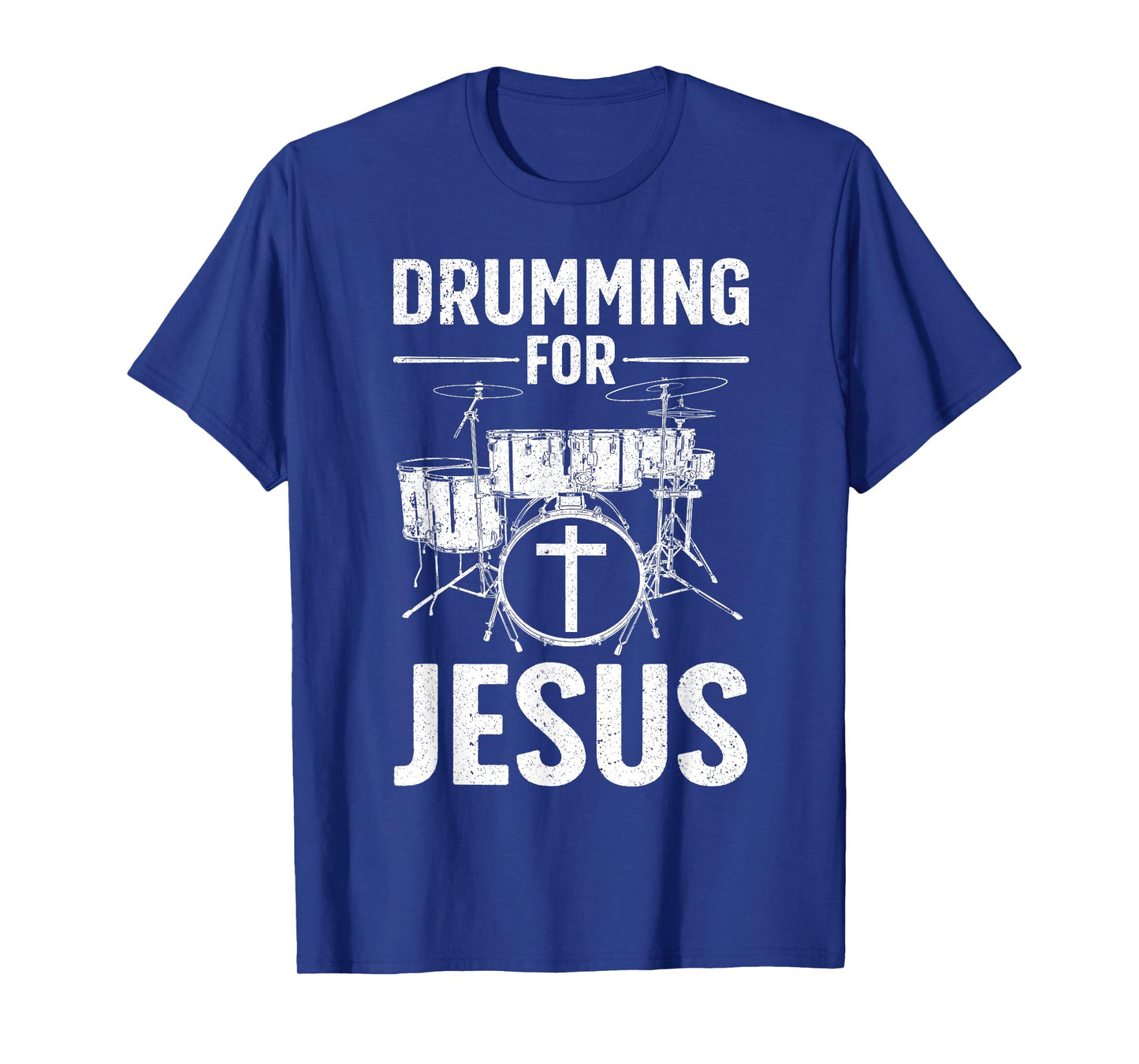 Best Drumming Art For Men Women Drummer Drum Drumming Jesus T-Shirt
