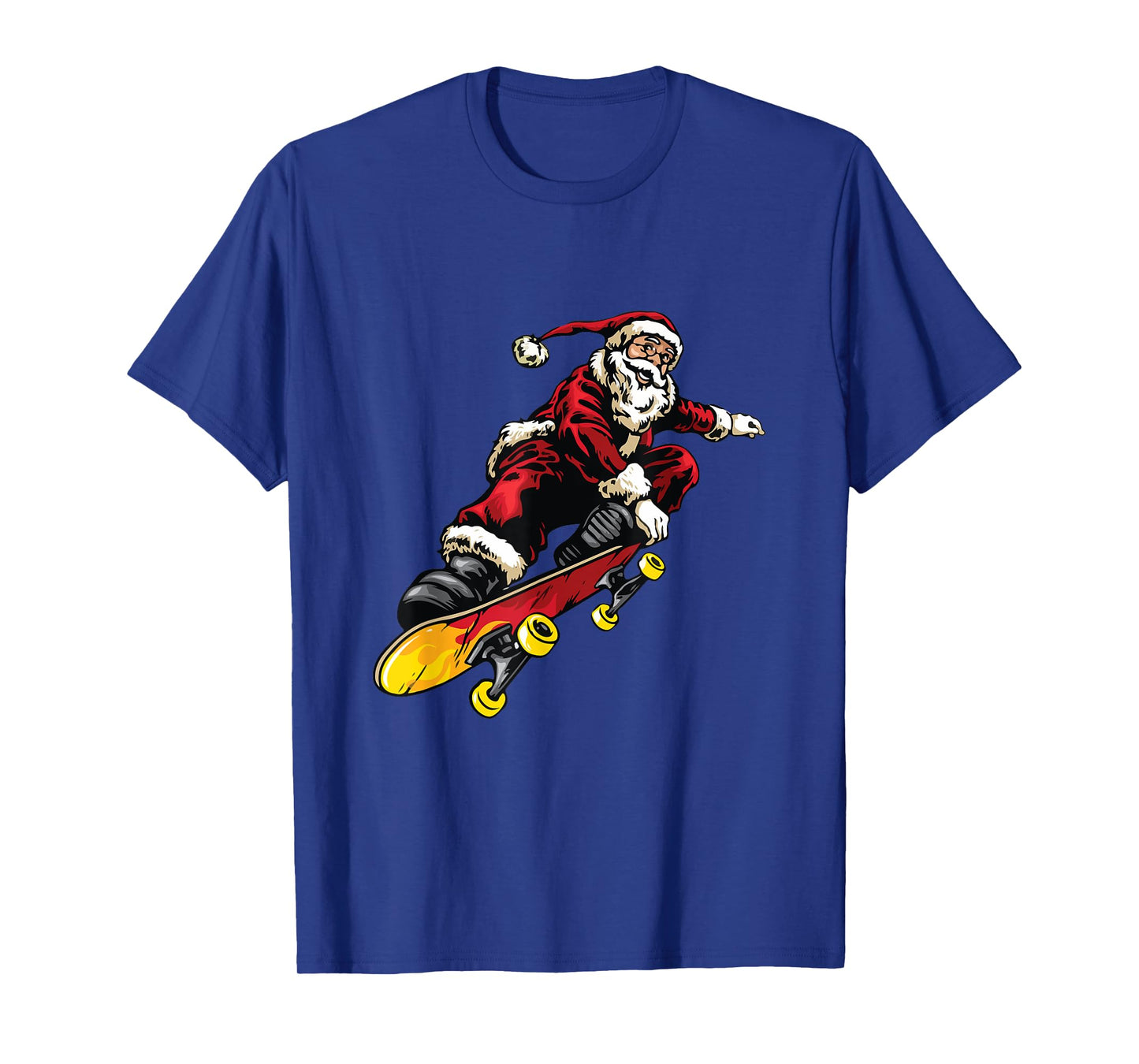 Santa Claus On Skateboard Funny Christmas Xmas T-Shirt