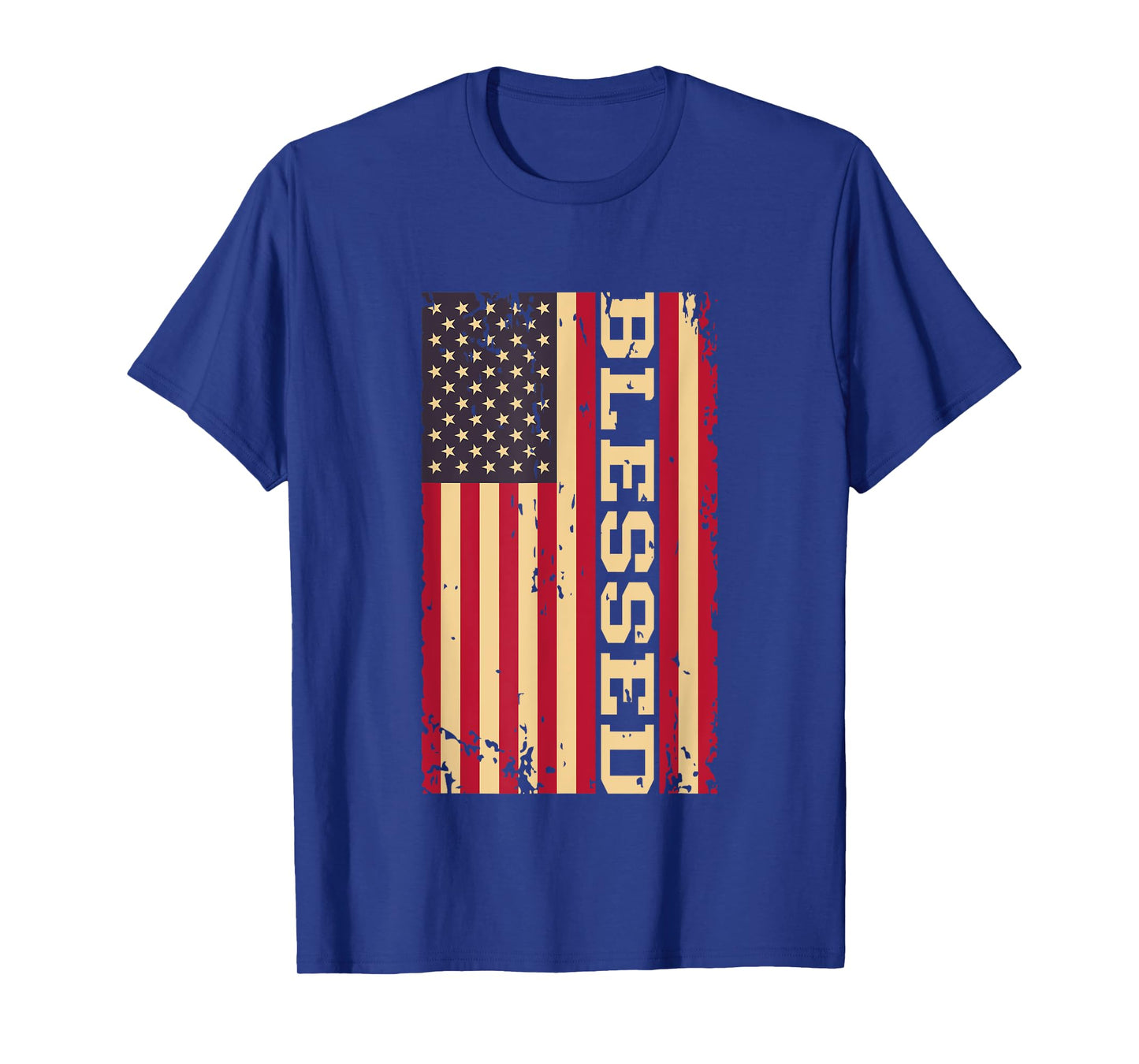 Blessed Christian Religious USA American Flag T-Shirt
