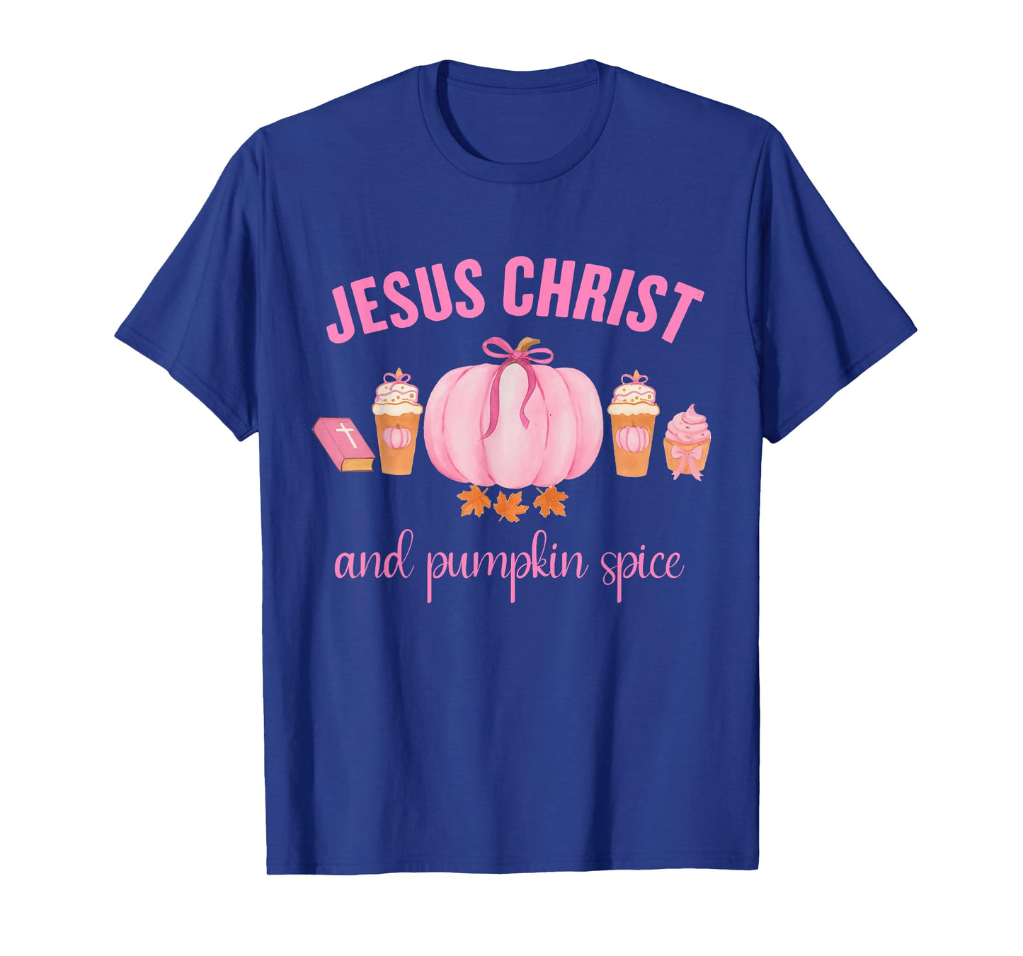 Retro Funny Fall Thanksgiving Jesus Christ and Pumpkin Spice T-Shirt