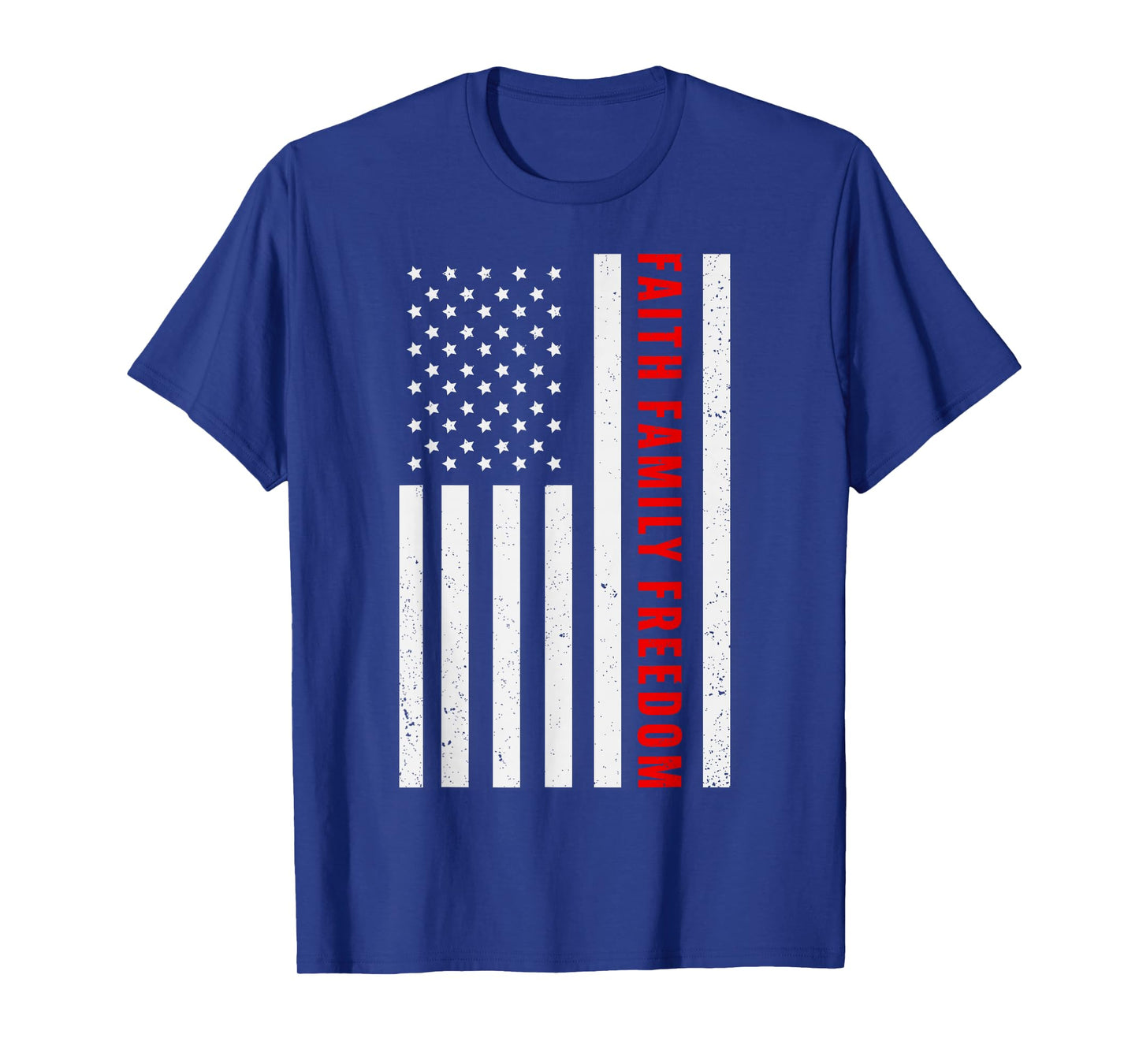Faith Family Freedom American Flag Christian T-Shirt
