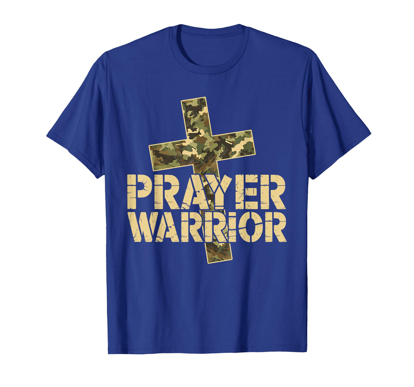 Prayer Warrior Faith God Cross Camo Jesus Christian Women T-Shirt