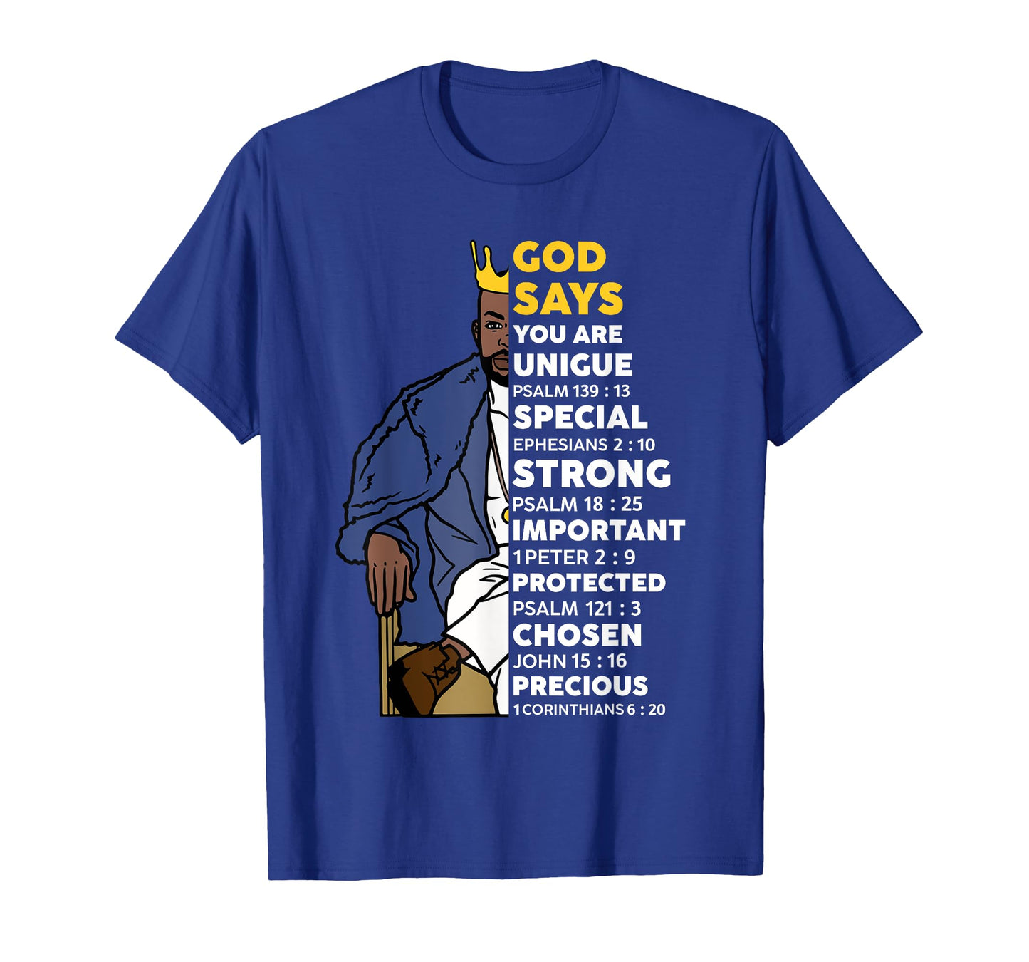Black History God Says You Are African Christian Men Boys T-Shirt