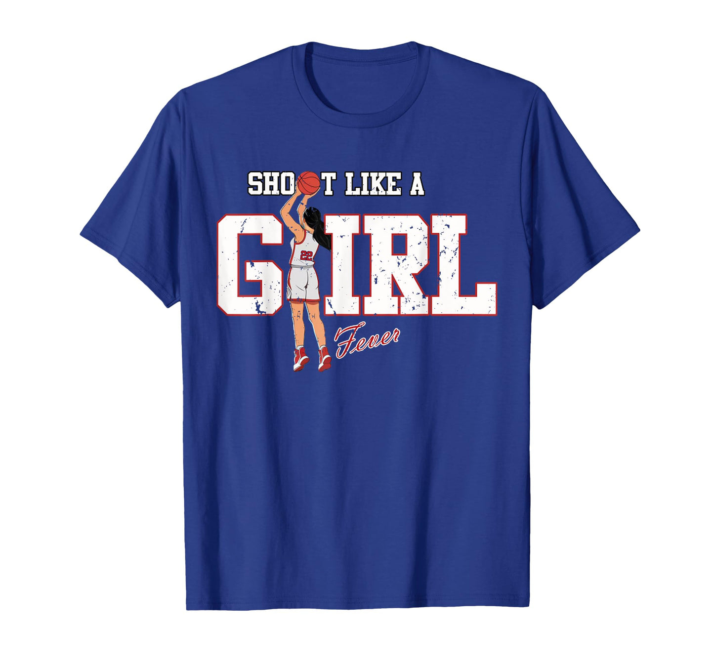 Retro Sport Quote Shoot Like A Girl Basketball Funny Player T-Shirt
