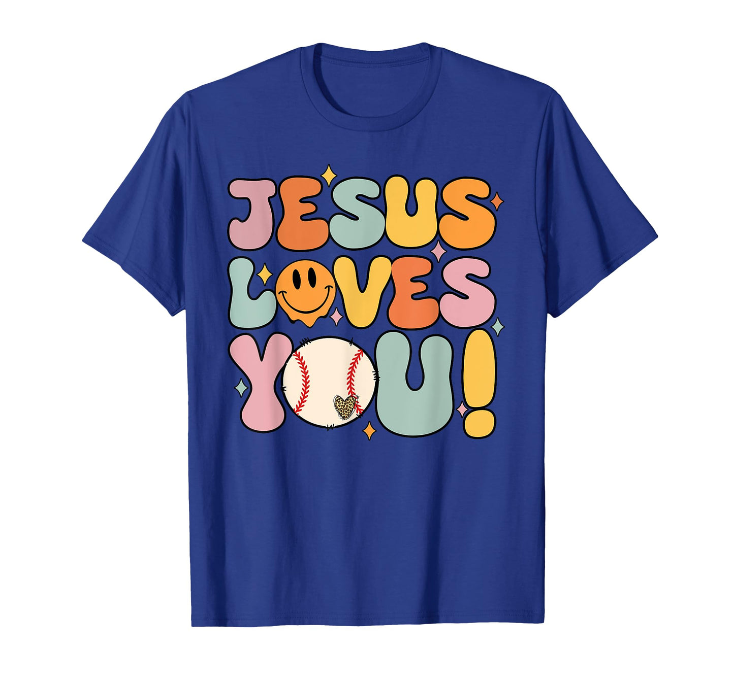 Christian-Shirt Jesus Loves You Baseball Softball Lover T-Shirt