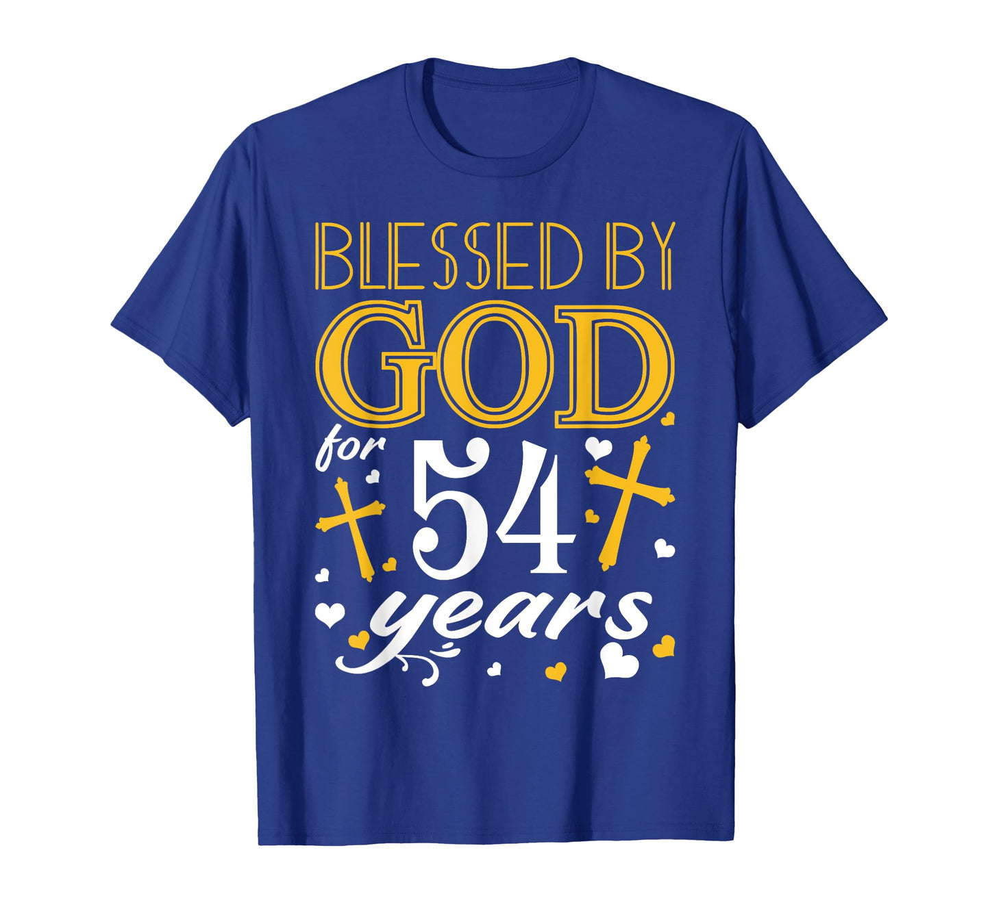 Vintage Blessed By God For 54 Years Happy 54th Birthday T-Shirt