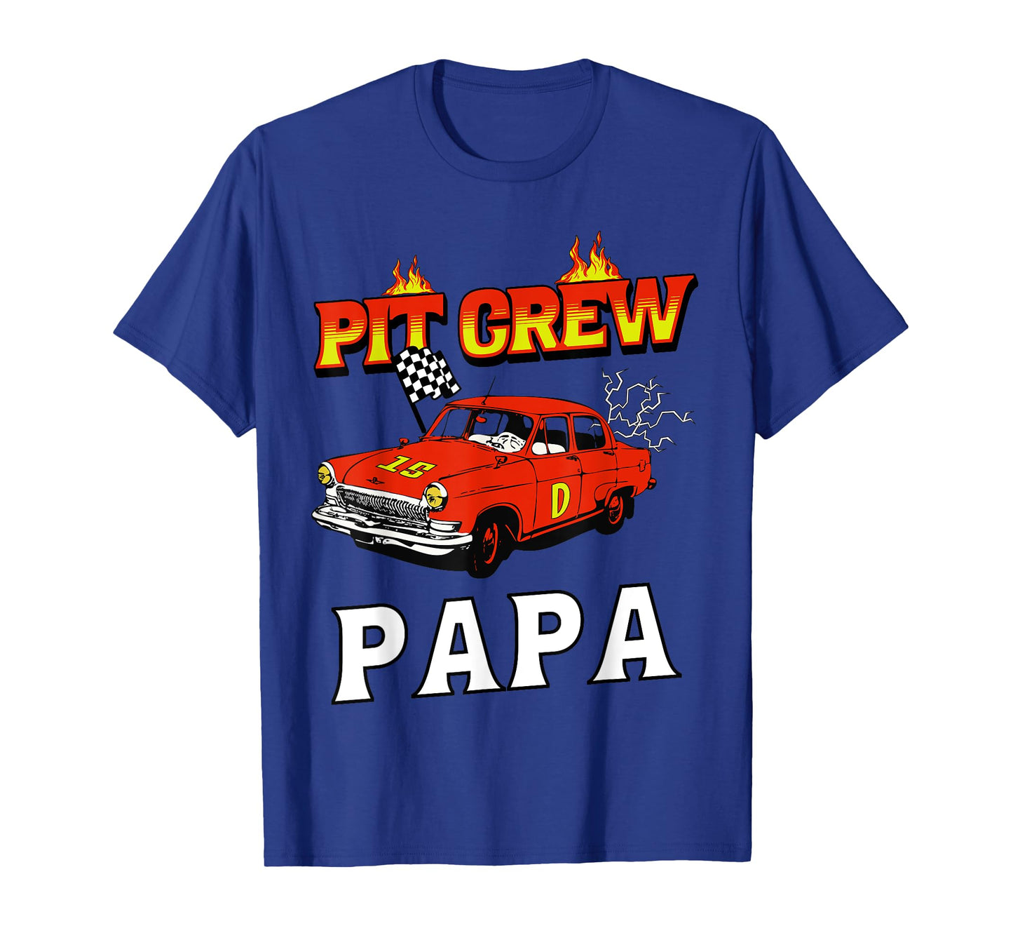 Pit Crew Papa Racing Car Family Matching Birthday Party T-Shirt