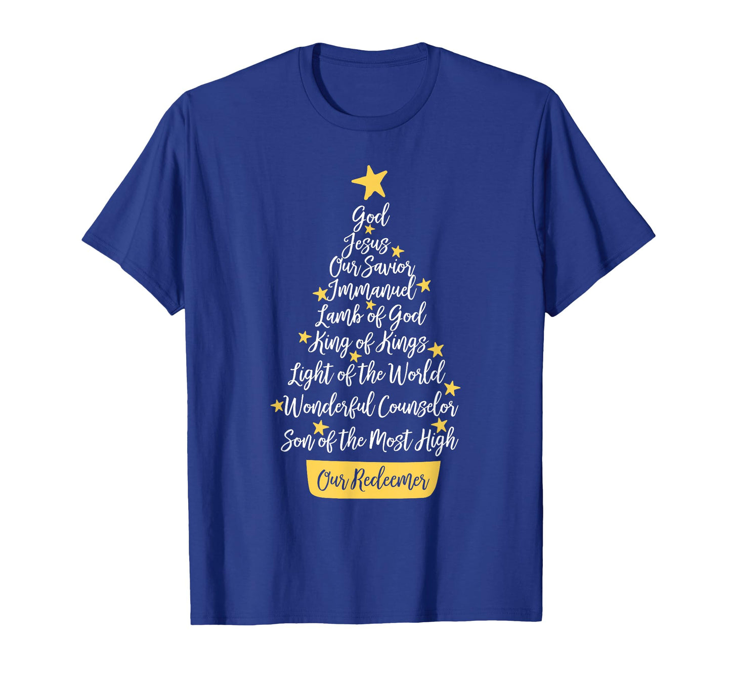 Jesus Christian Our Redeemer Xmas Tree Christmas Holiday T-Shirt