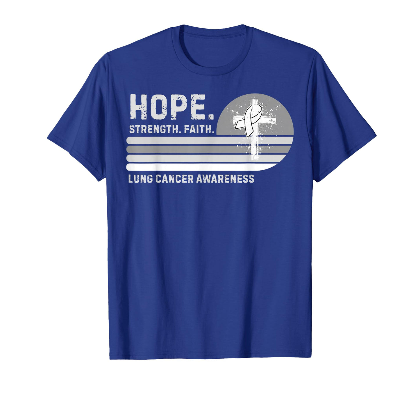 Faith Vintage Lung Cancer Awareness T-Shirt
