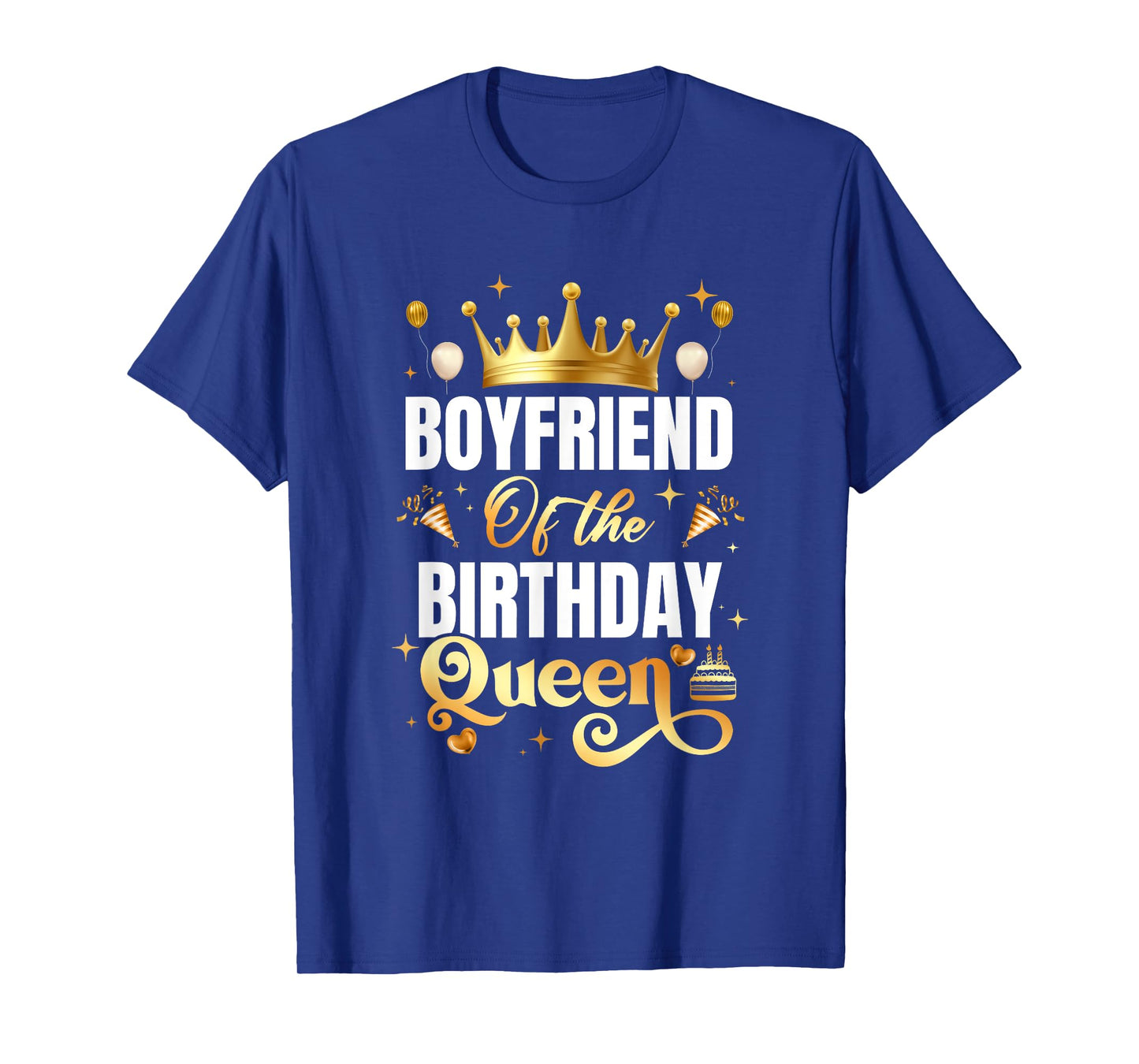 Boyfriend Of The Birthday Queen Funny Matching Birthday T-Shirt