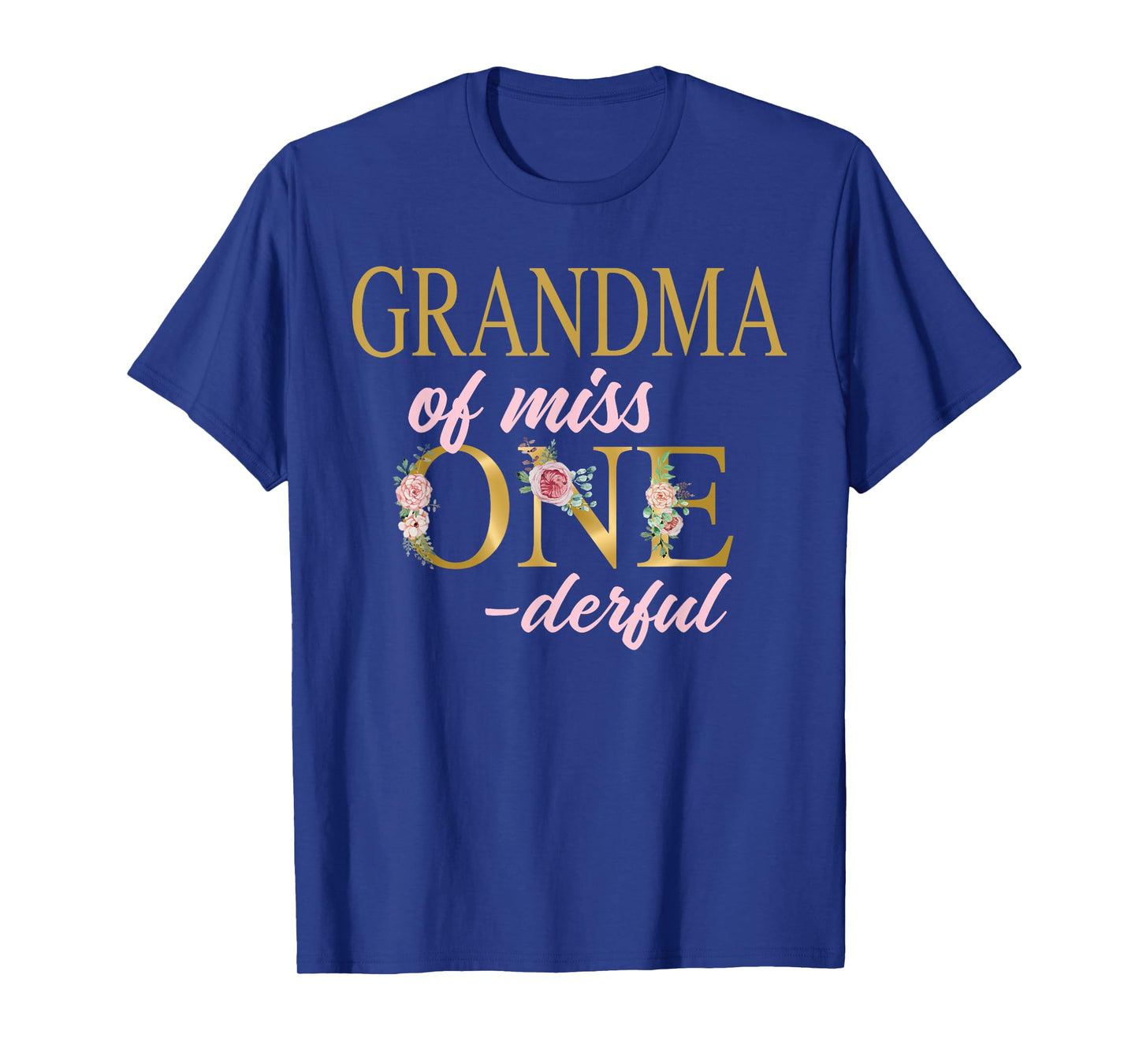 Grandma of Miss Onederful 1st Birthday First One-Derful T-Shirt