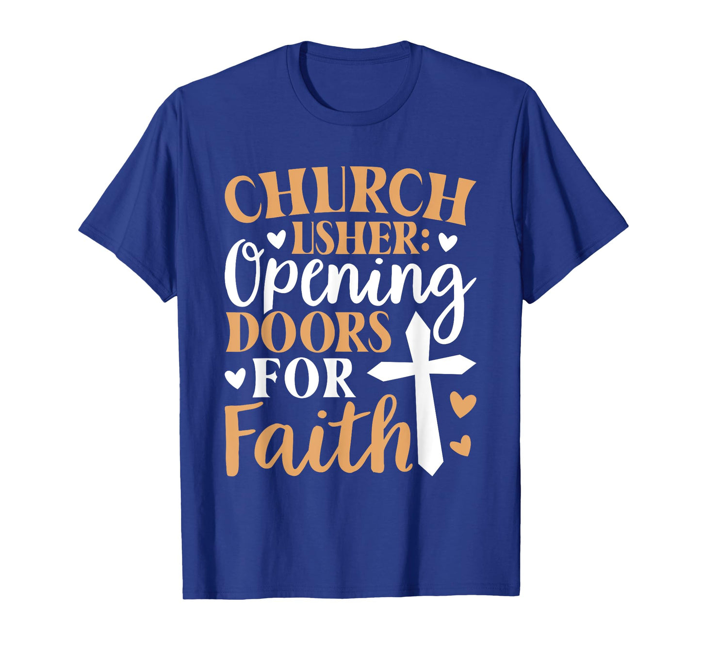 Church Usher Opening Doors For Faith Cross Catholicism T-Shirt