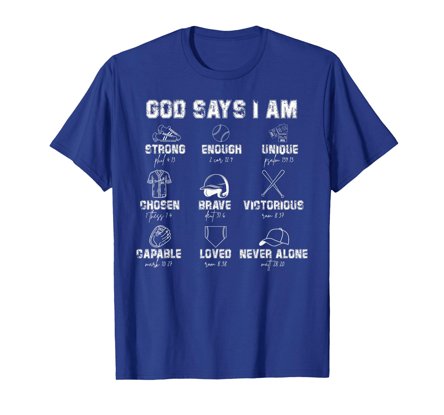 God Say I Am Baseball Christian Jesus Bible Verse Religious T-Shirt