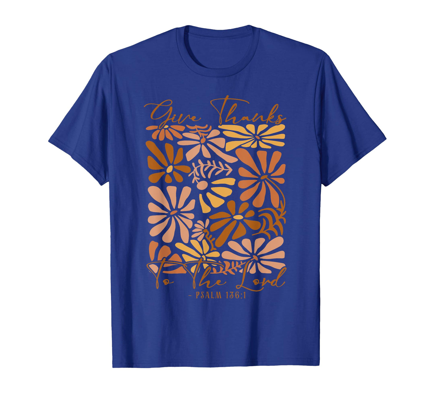 Give-Thanks to The Lords Thanksgiving Bible Verse Christian T-Shirt