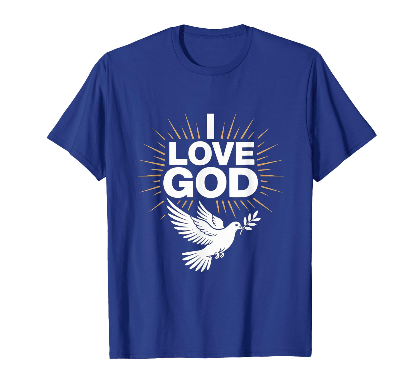 I Love God Dove Symbol Peaceful Faith T-Shirt