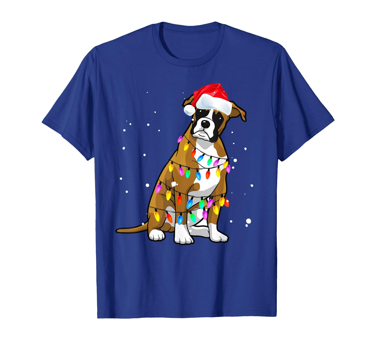 Boxer Christmas T-Shirt Boxer Dog Christmas Shirt Gift Men Women Kids T-Shirt
