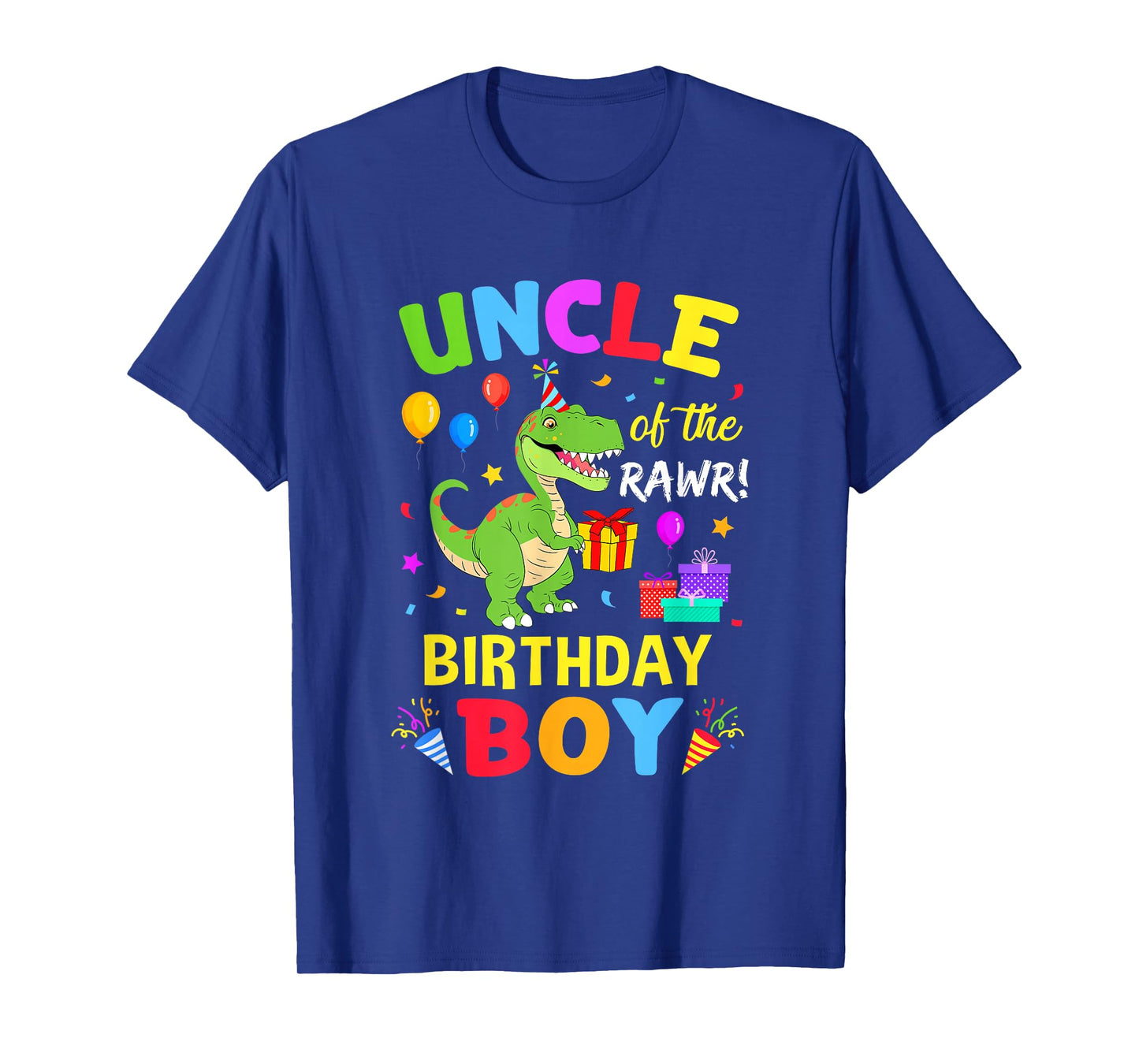 Uncle Of The Birthday Boy T-Rex Funny Dinosaur Boy Party T-Shirt