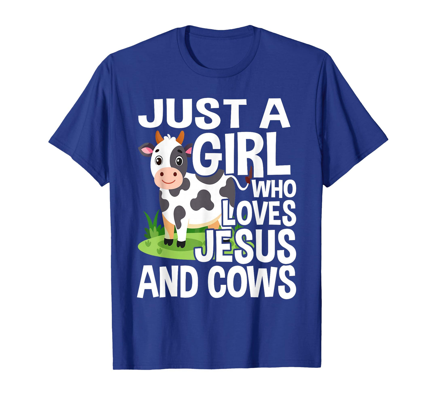 Cow Jesus Christian Just A Girl Who Loves Jesus and Cows T-Shirt