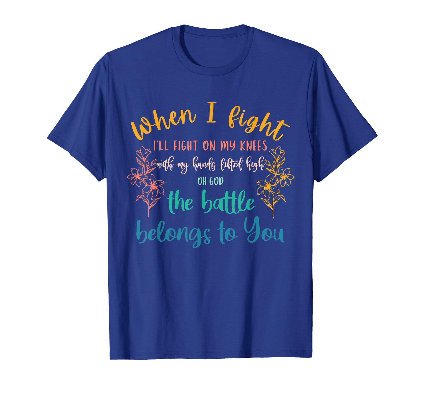Retro Battle Belongs To The Lord Christian,Inspirational Tee T-Shirt