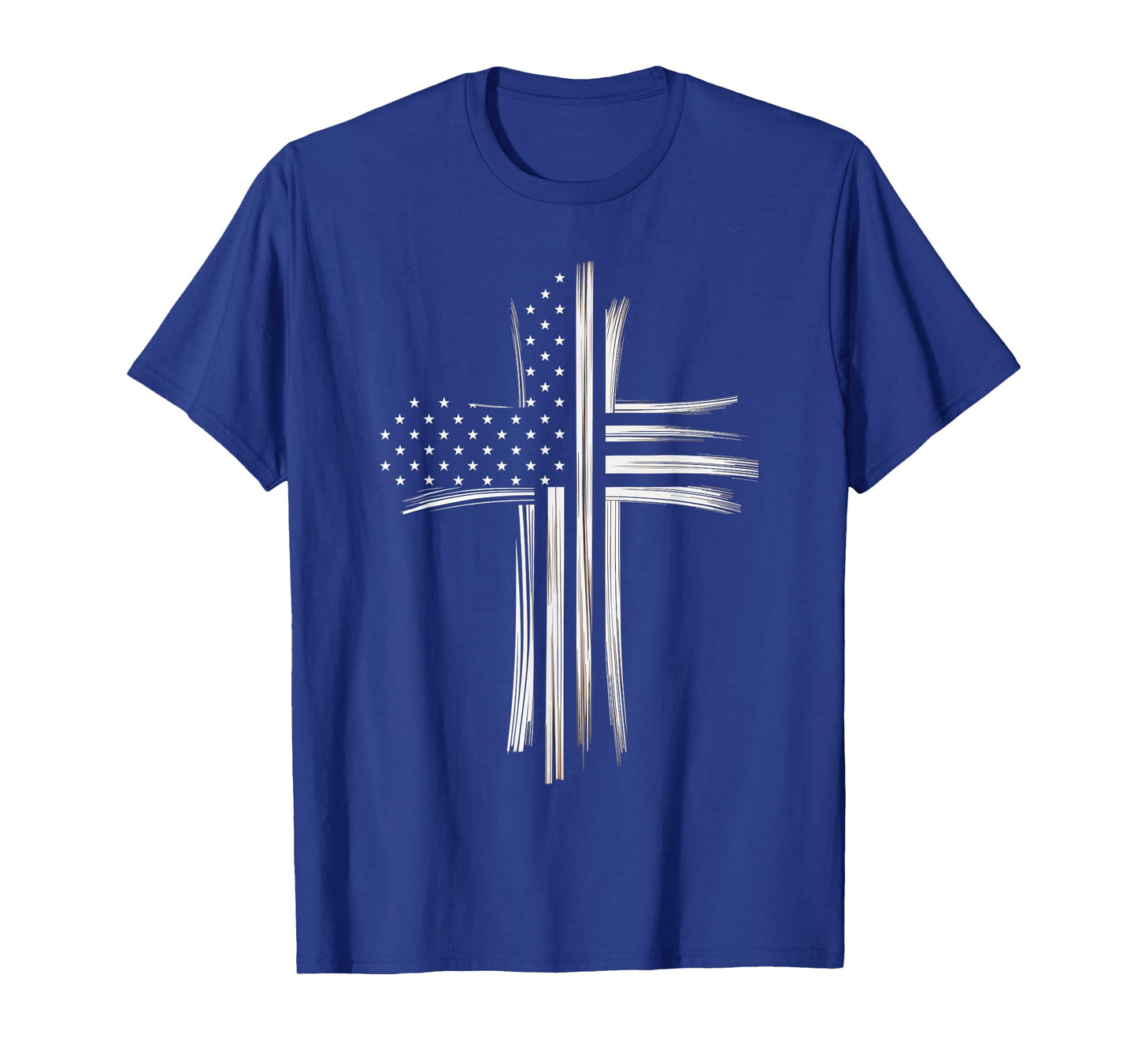 Christian Cross American Flag Faith USA Patriot T-Shirt