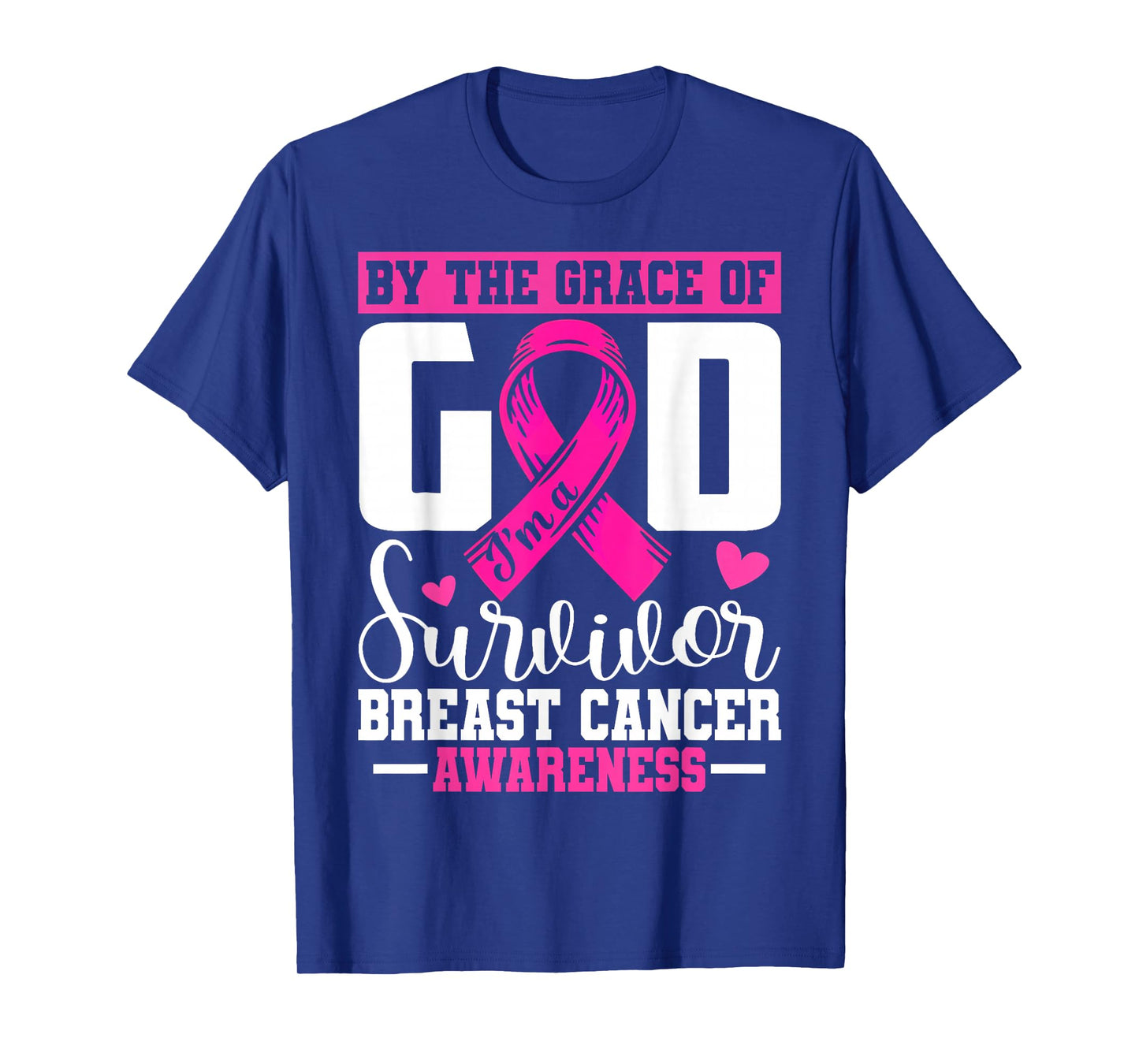 by The Grace God I'm A Survivor Breast Cancer Survivor T-Shirt