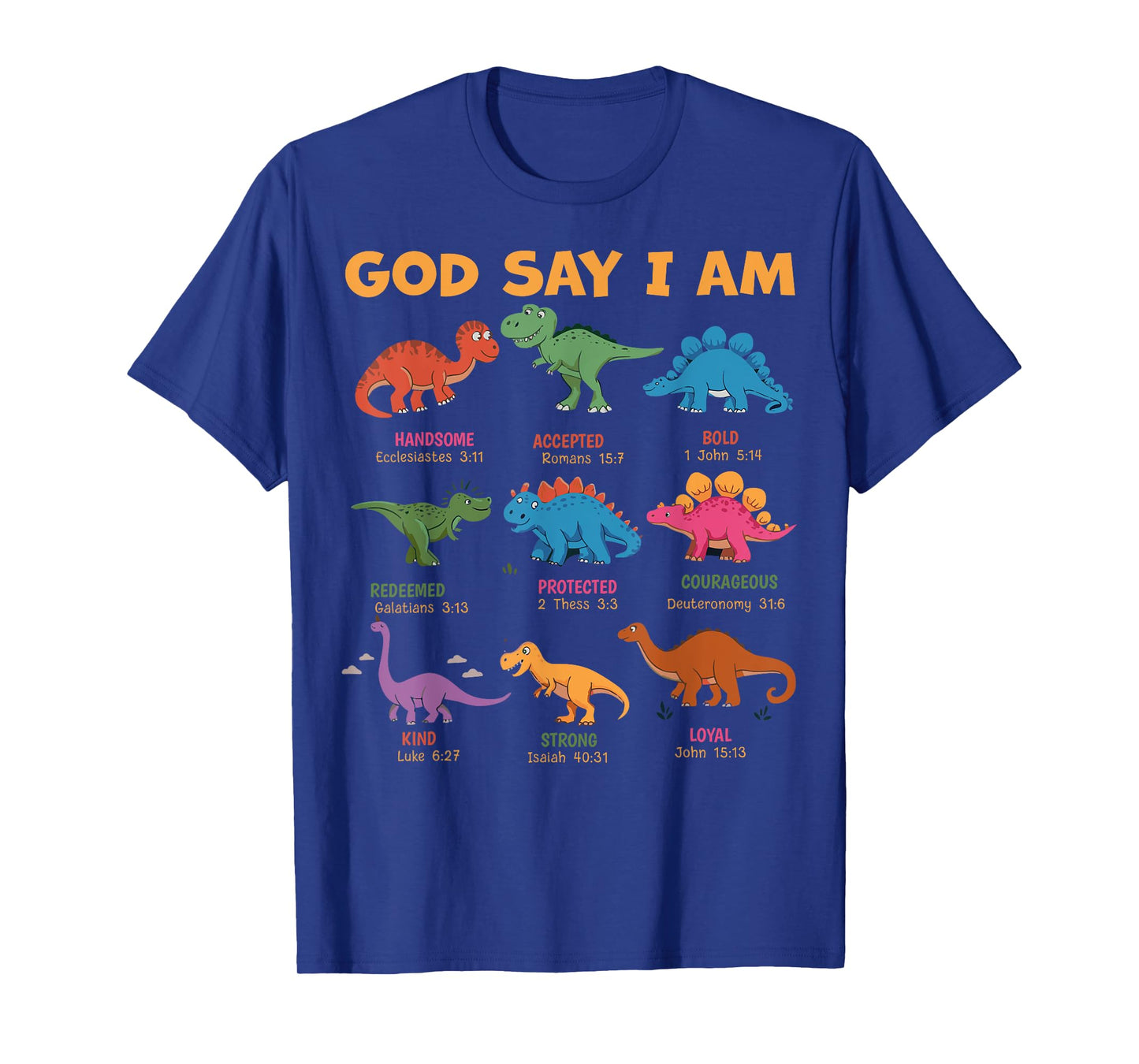 God Says I Am Dinosaur Funny Dino Bible Verse Toddlers Boys T-Shirt