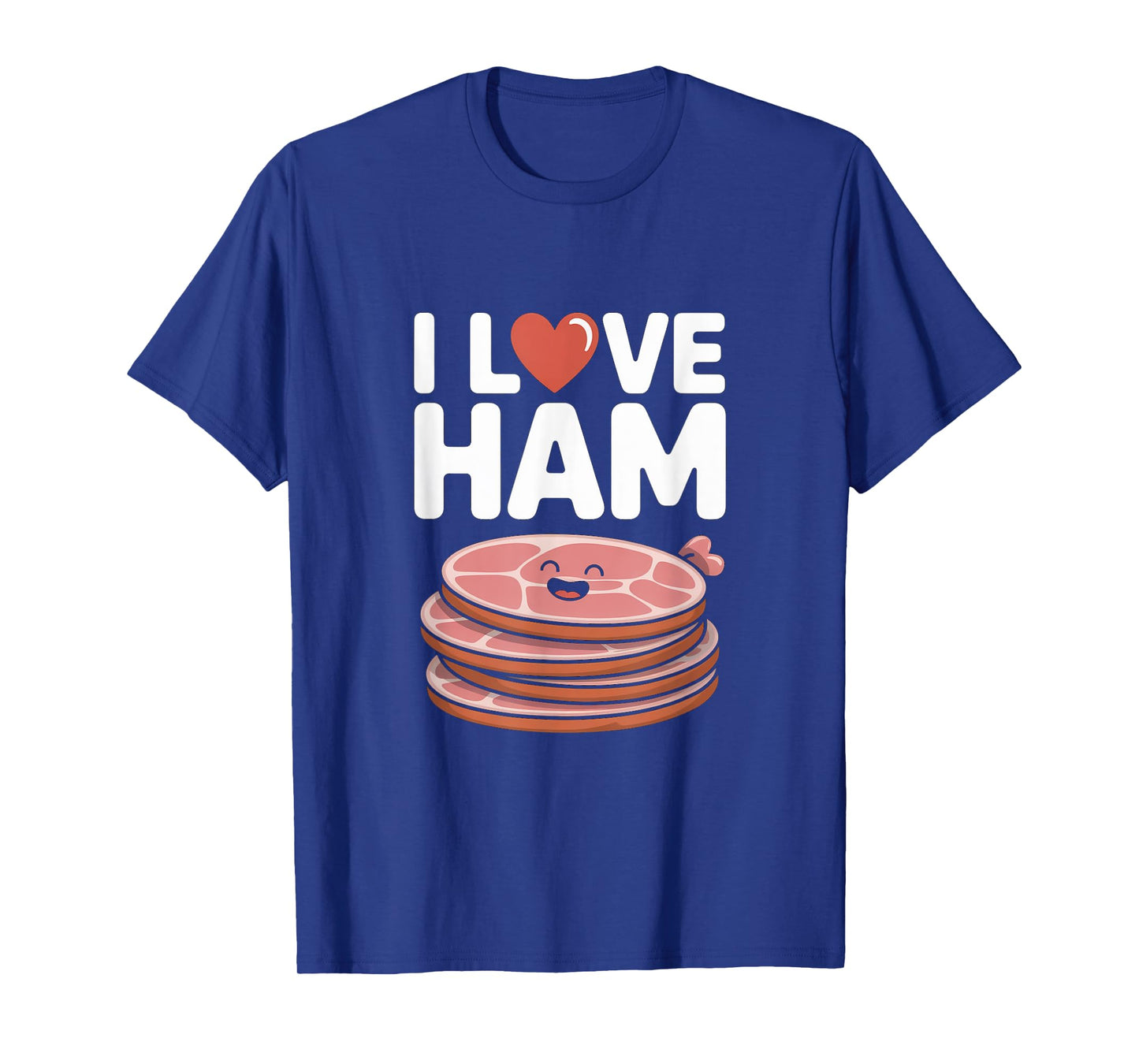 I Love Ham Cute Cartoon Ham Stack Humor T-Shirt