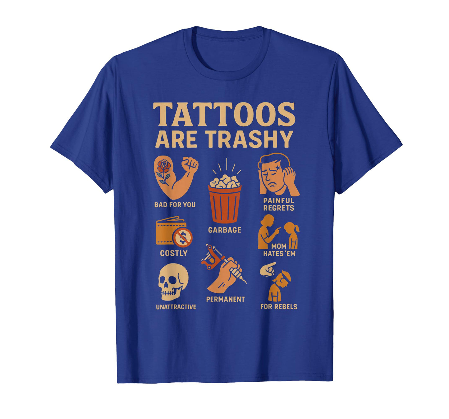 Funny Tattoo Meme Tattoo Icons Humor Trashy Tattoo Design T-Shirt
