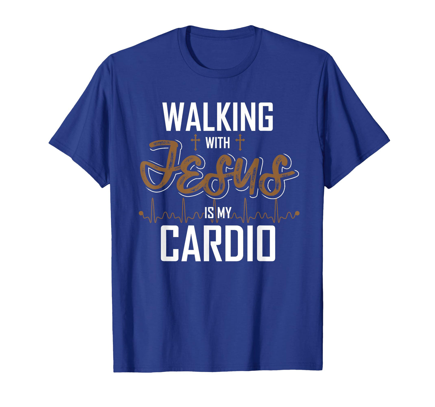 Walking With Jesus Is My Cardio Christian Gift Prayer T-Shirt