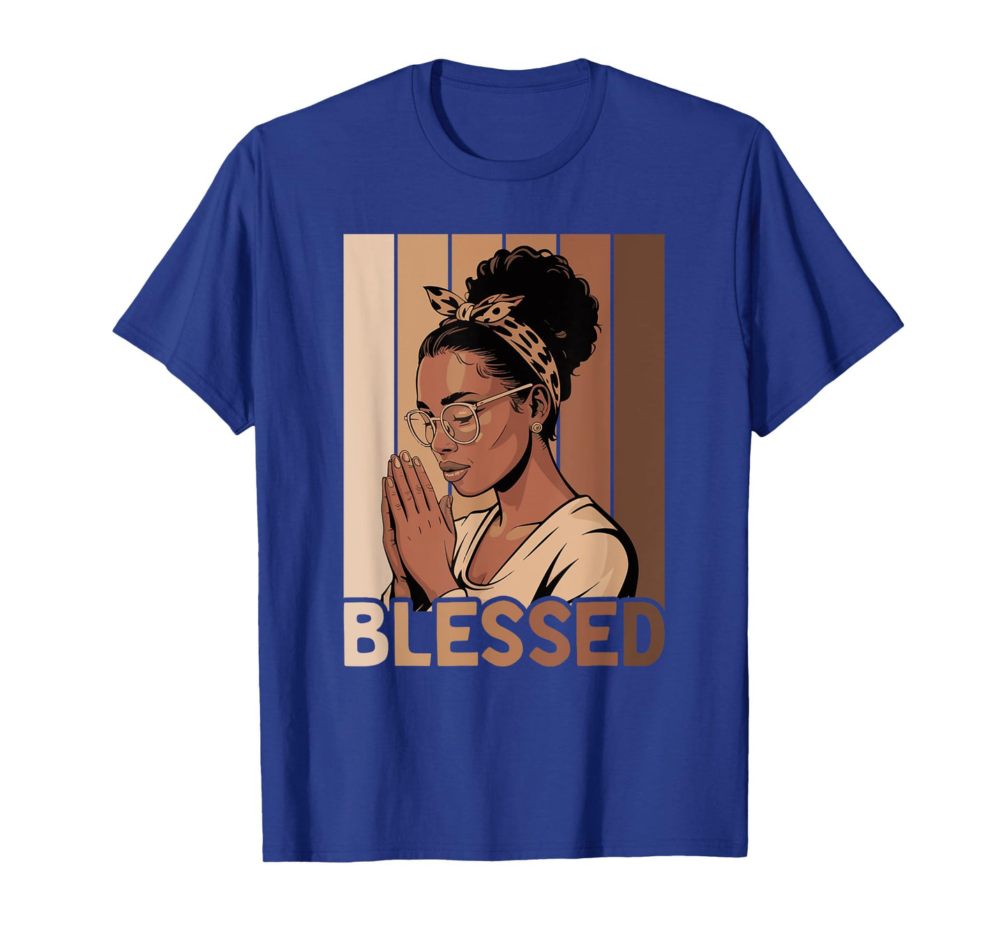 Blessed Black Woman Praying African American Christian T-Shirt
