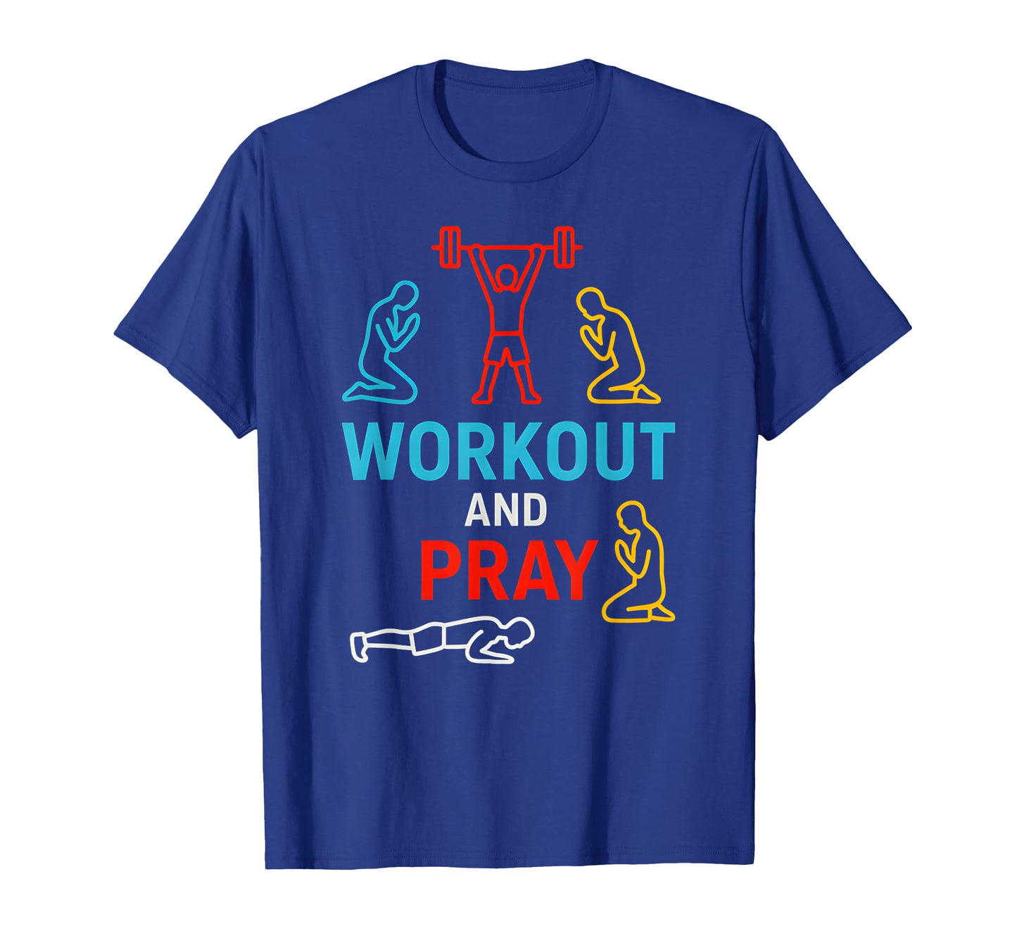 Faith Fitness Workout Pray Cool Mens Christian Faith T-Shirt