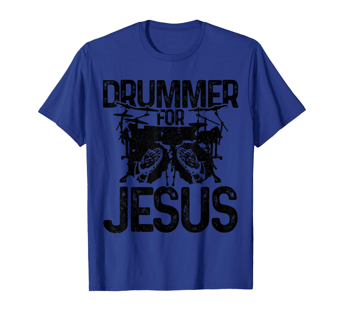Drummer For Jesus Praying Hands Drums Christian Drummer T-Shirt