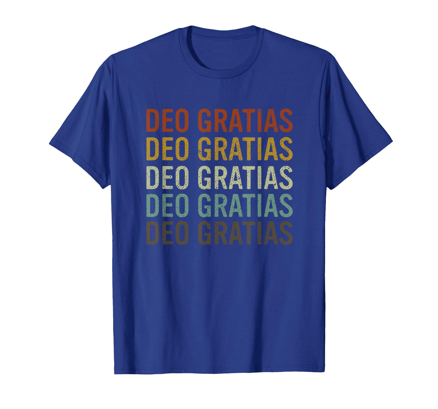 Deo Gratias Catholic Christian Men Women Retro T-Shirt