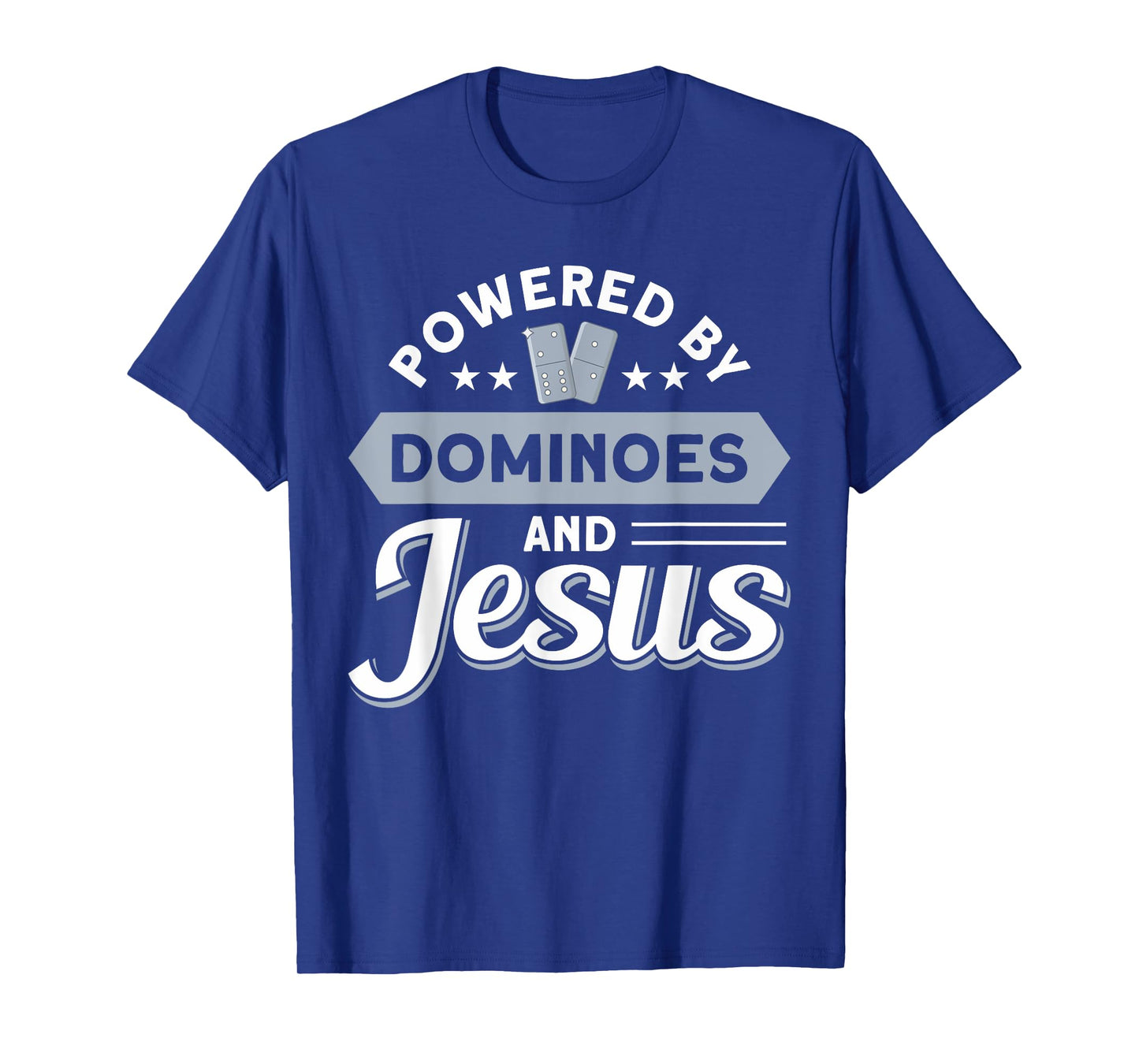 Gift Idea For Mexican Train & Play Domino Powered By Dominoes And Jesus Classic Dominoes T-Shirt